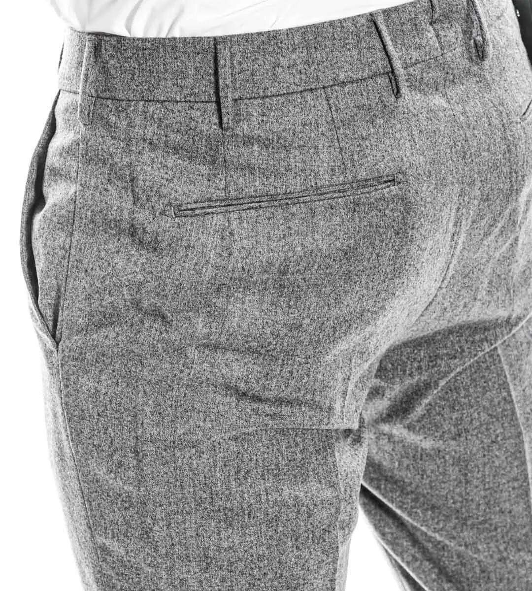 Pantalone in flanella di lana REDA grigio chiaro | BERWICH