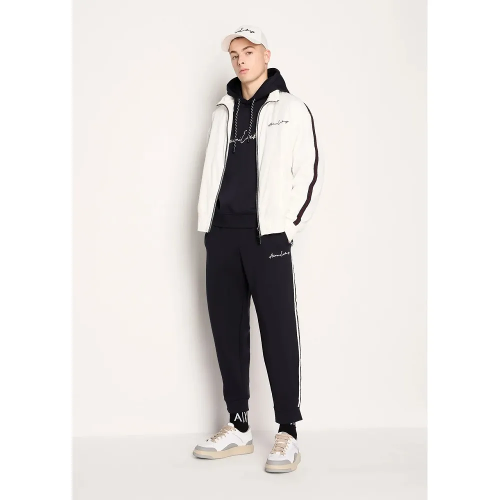 Pantalone tuta con logo e banda laterale