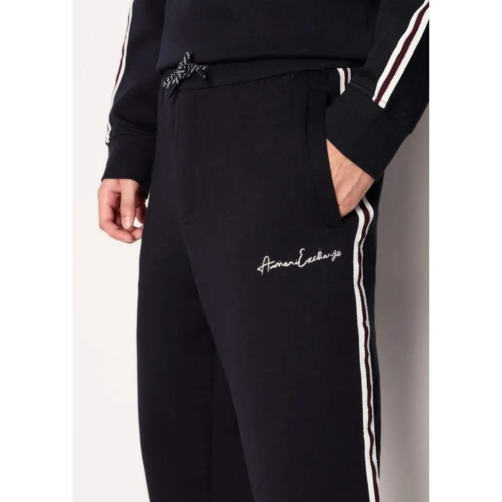 Pantalone tuta con logo e banda laterale