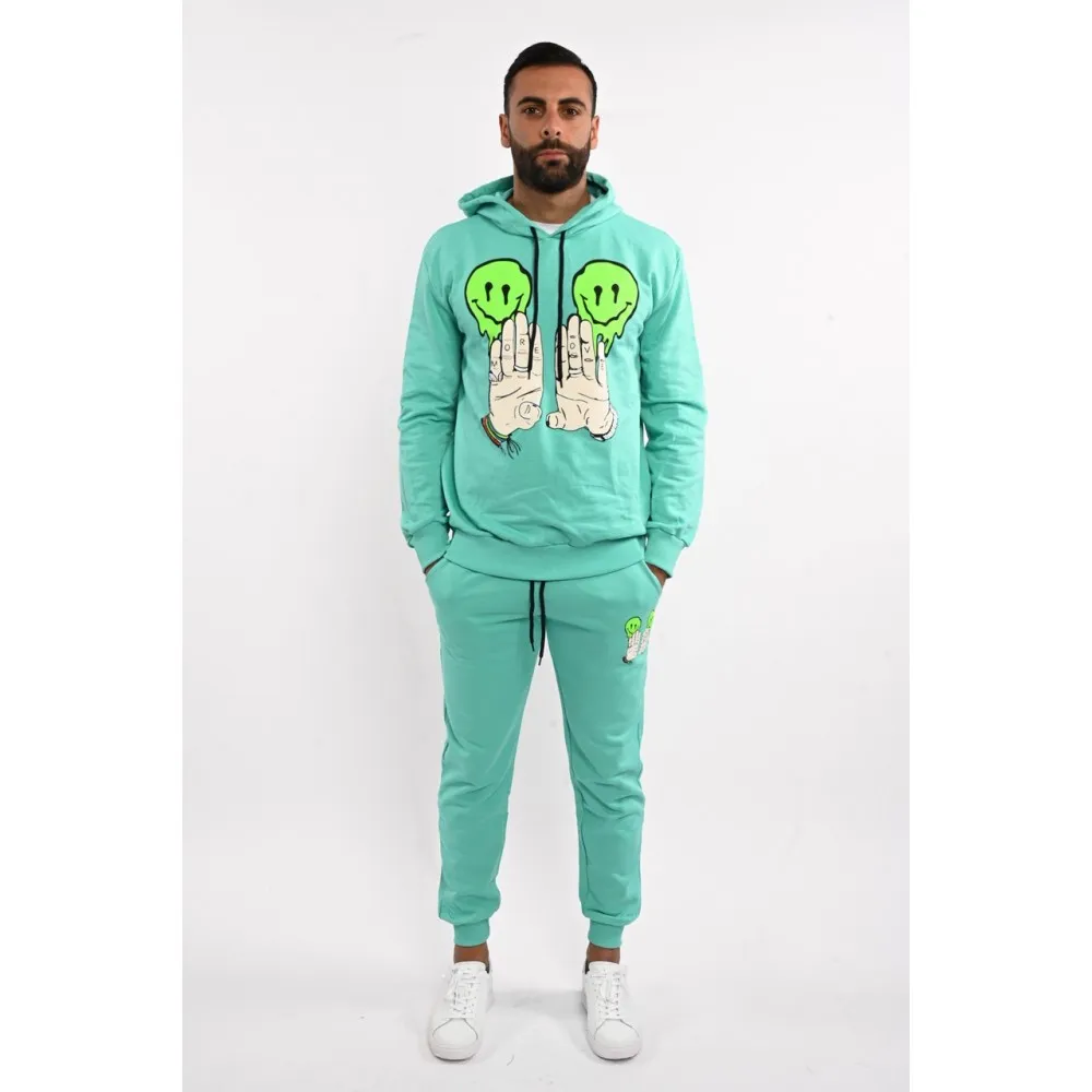 Pantalone tuta uomo more love fluo