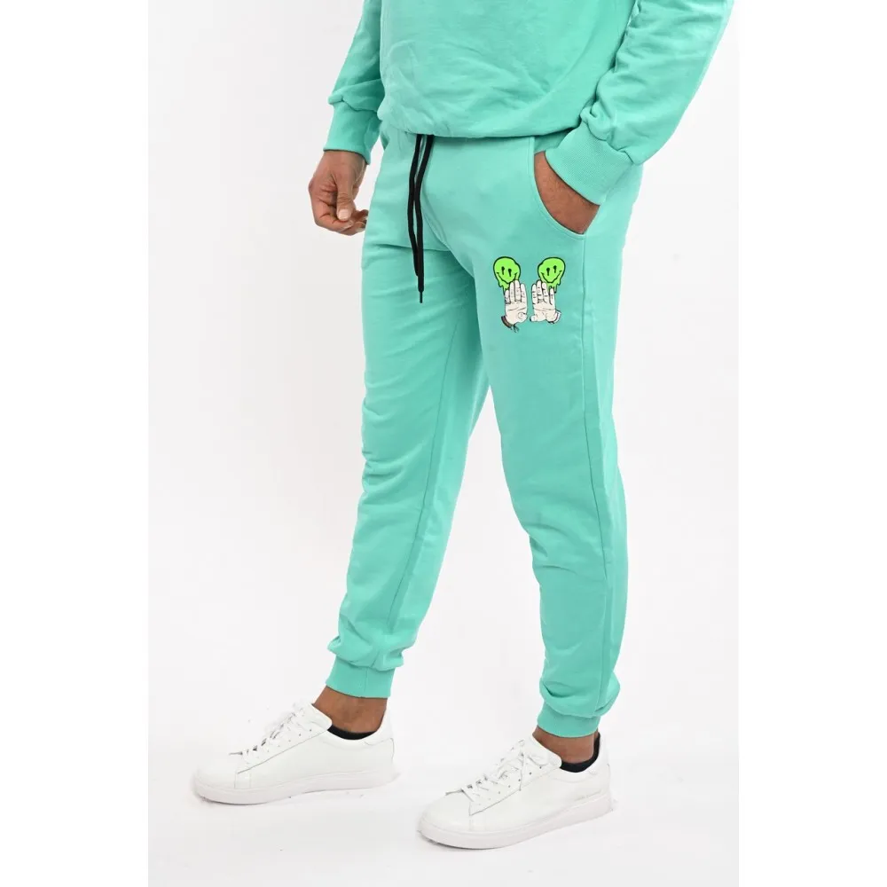 Pantalone tuta uomo more love fluo