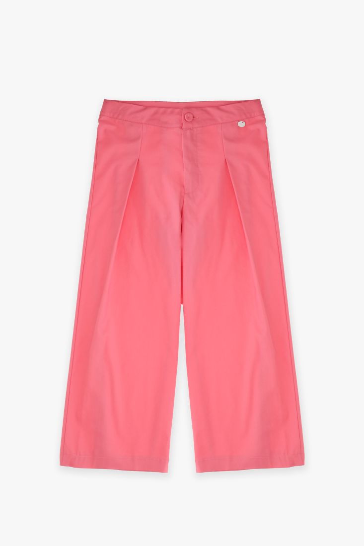 Pantaloni a palazzo bambina monocolour con pinces