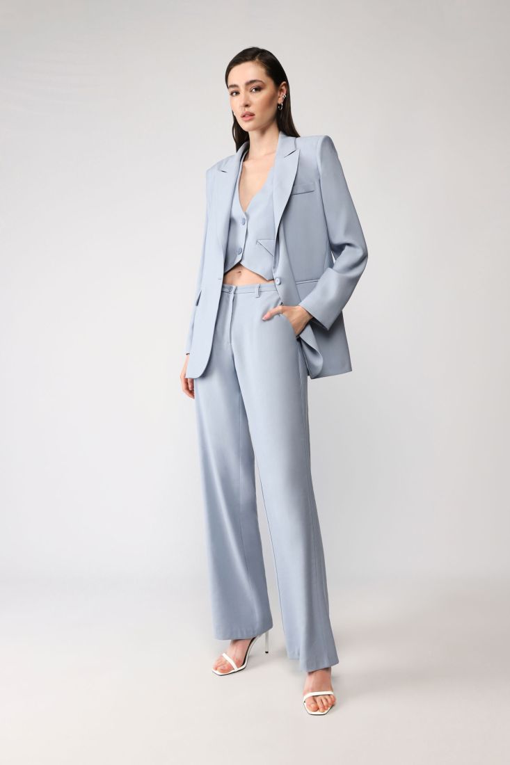 Pantaloni a palazzo monocolour con tasche verticali