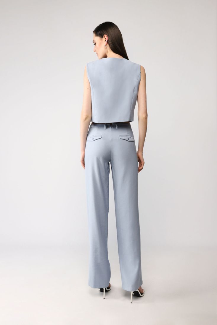 Pantaloni a palazzo monocolour con tasche verticali
