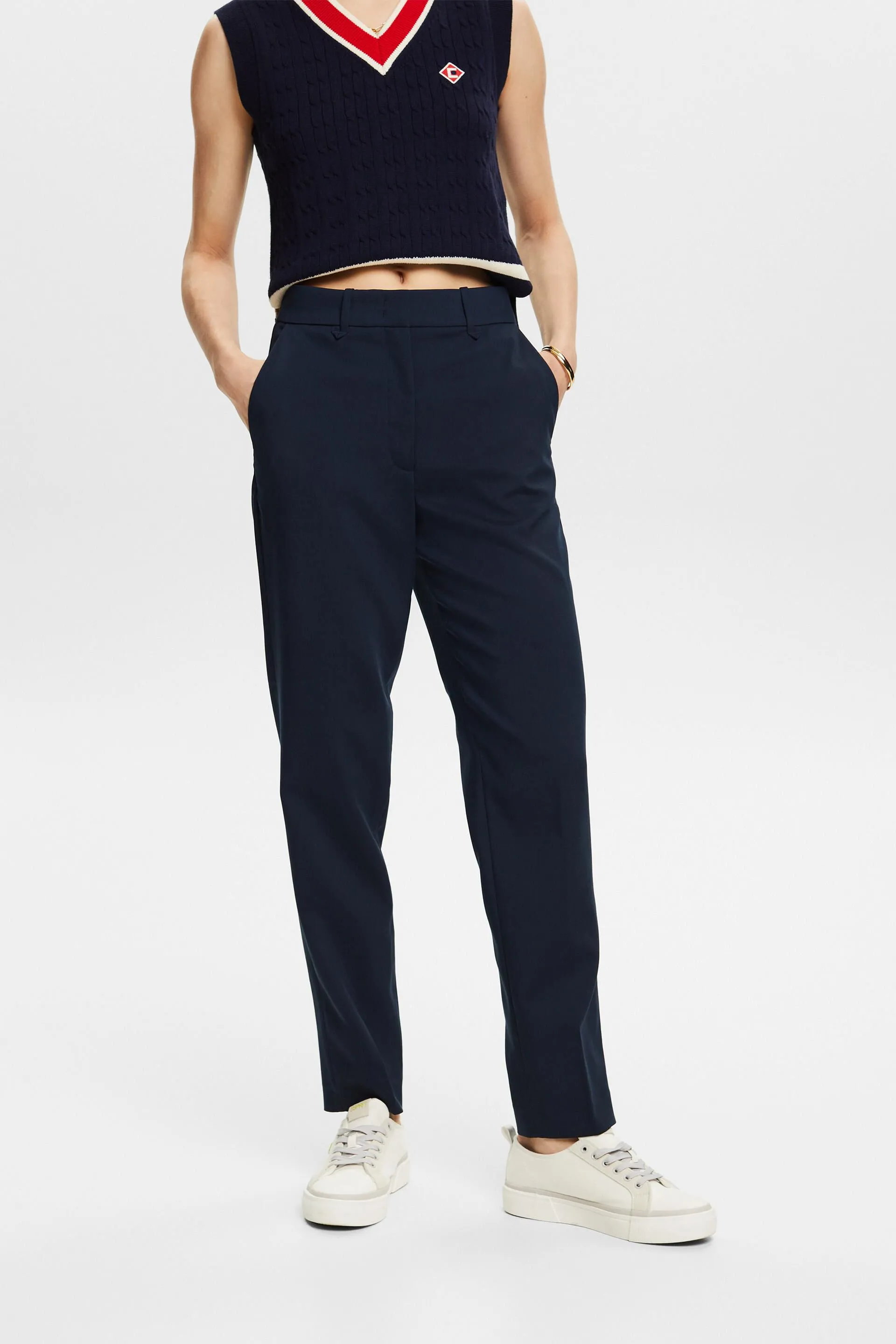 Pantaloni chino a vita media