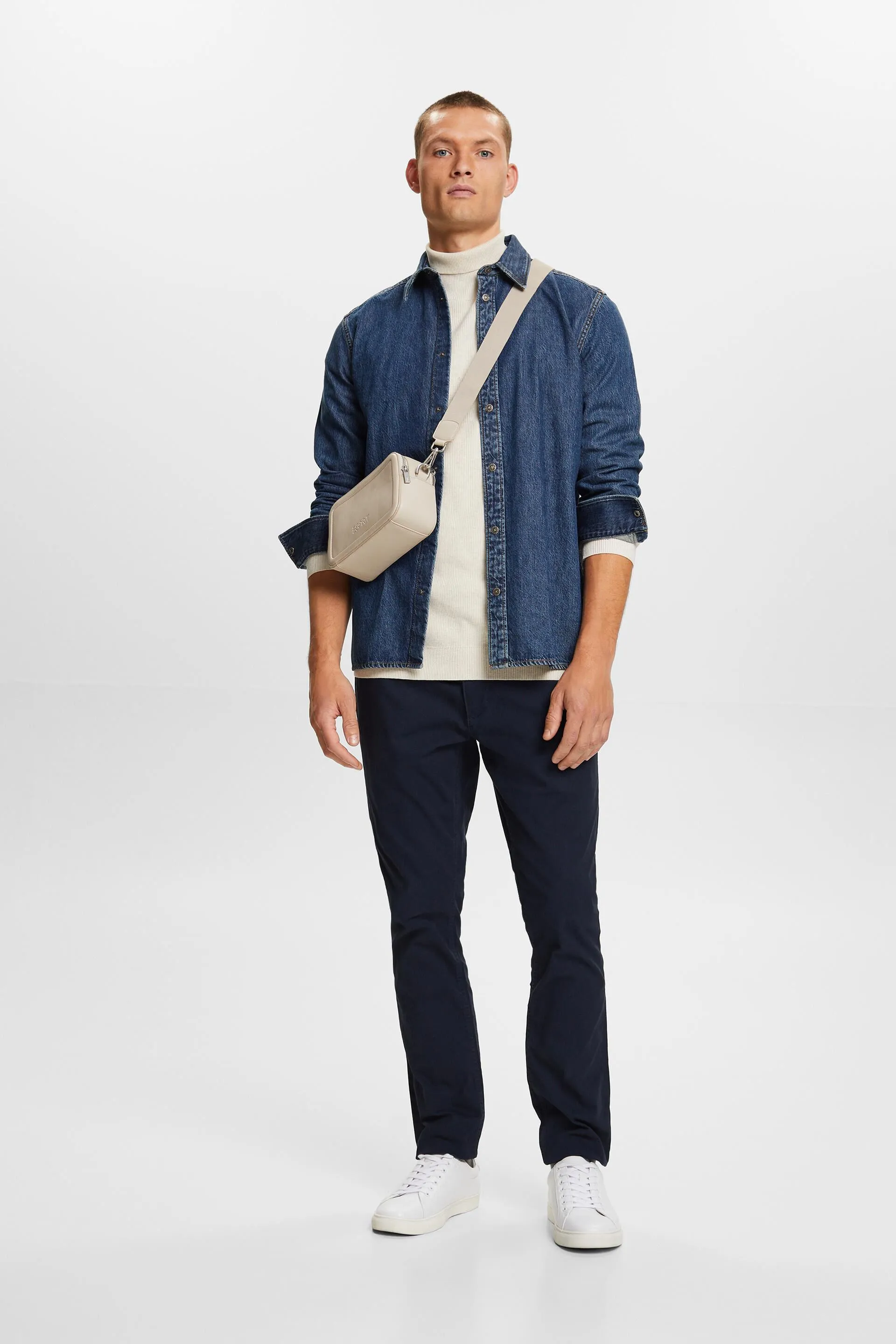 Pantaloni chino, cotone con stretch