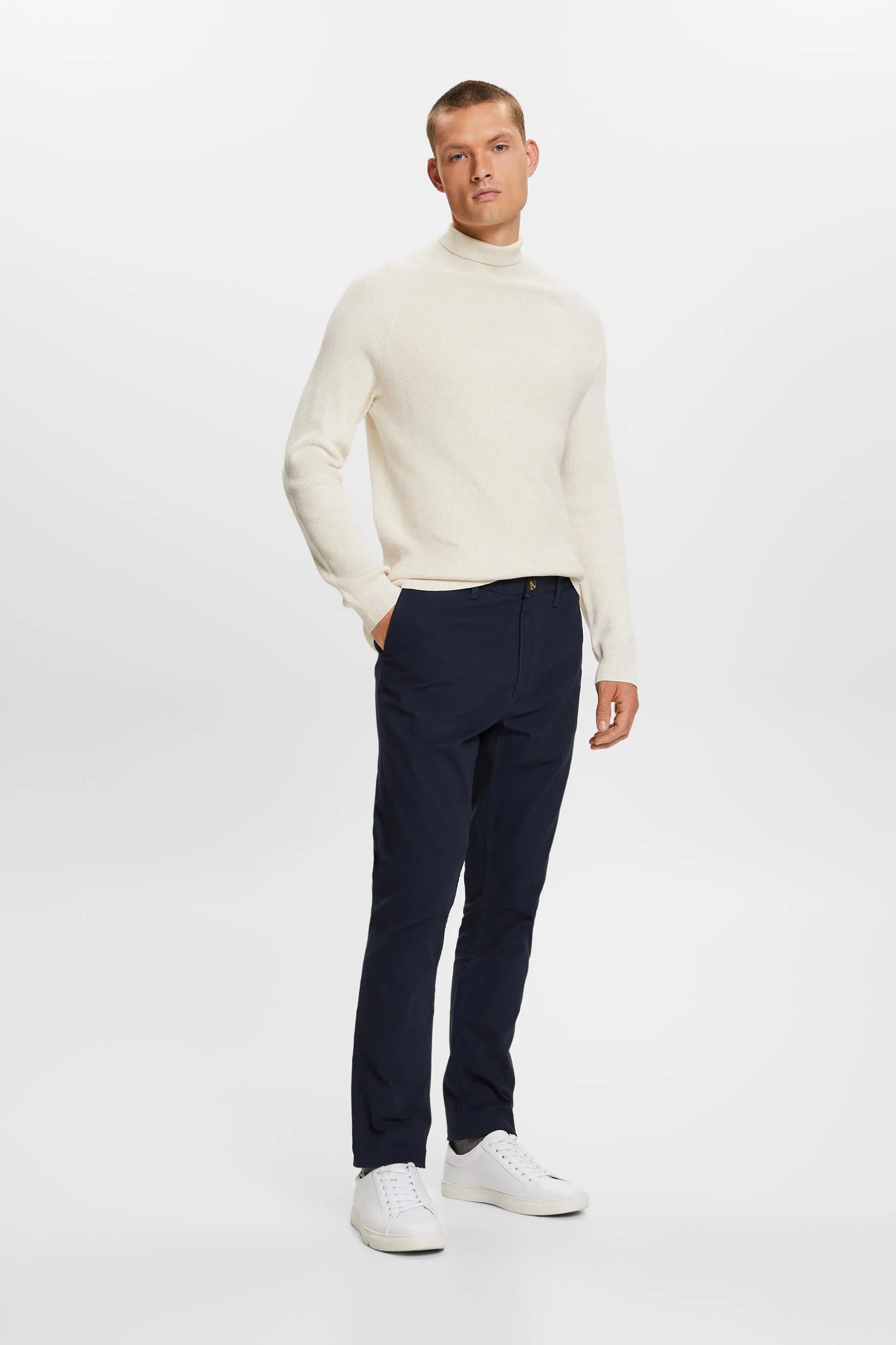 Pantaloni chino, cotone con stretch
