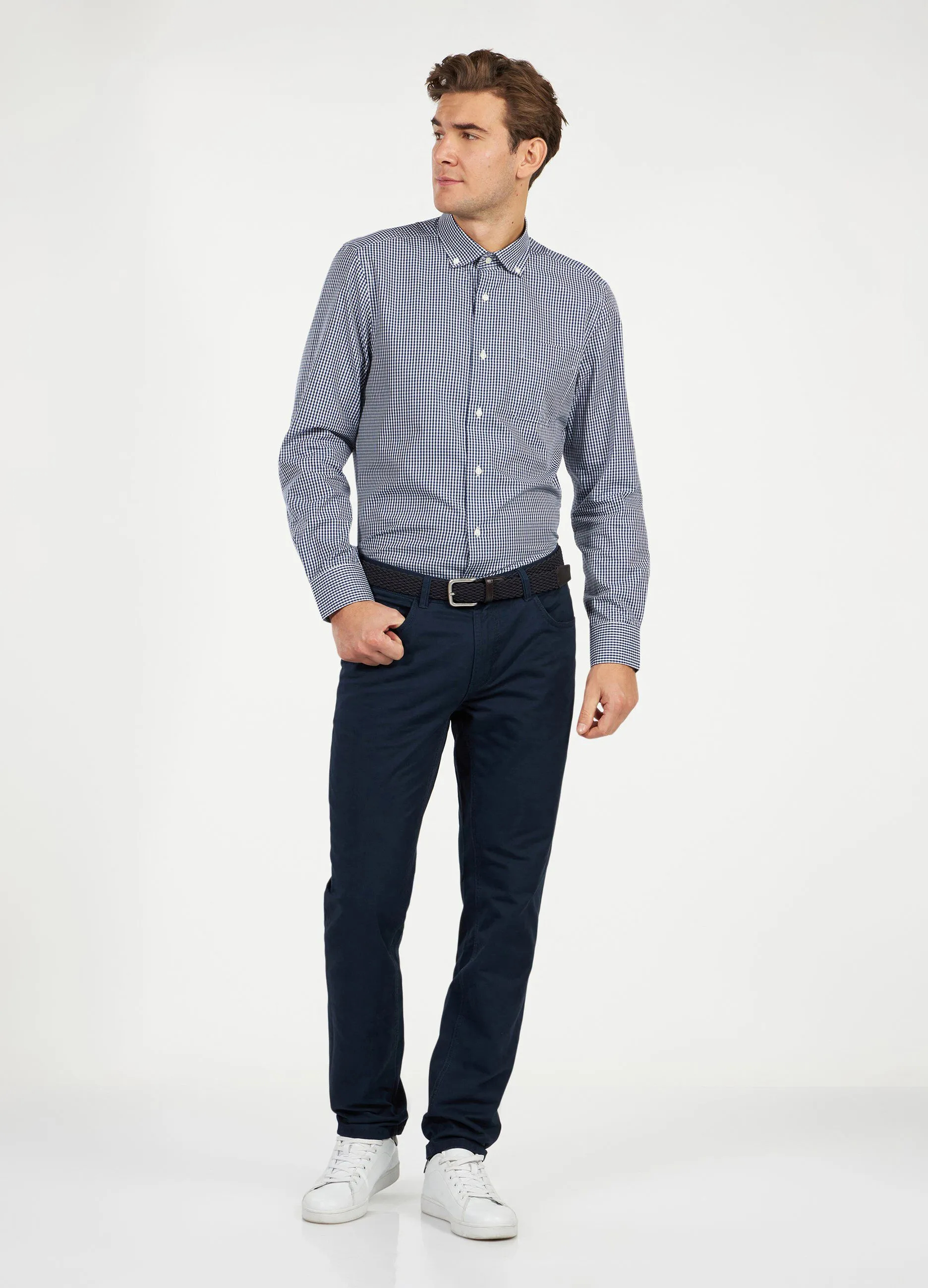 Pantaloni chino in puro cotone uomo
