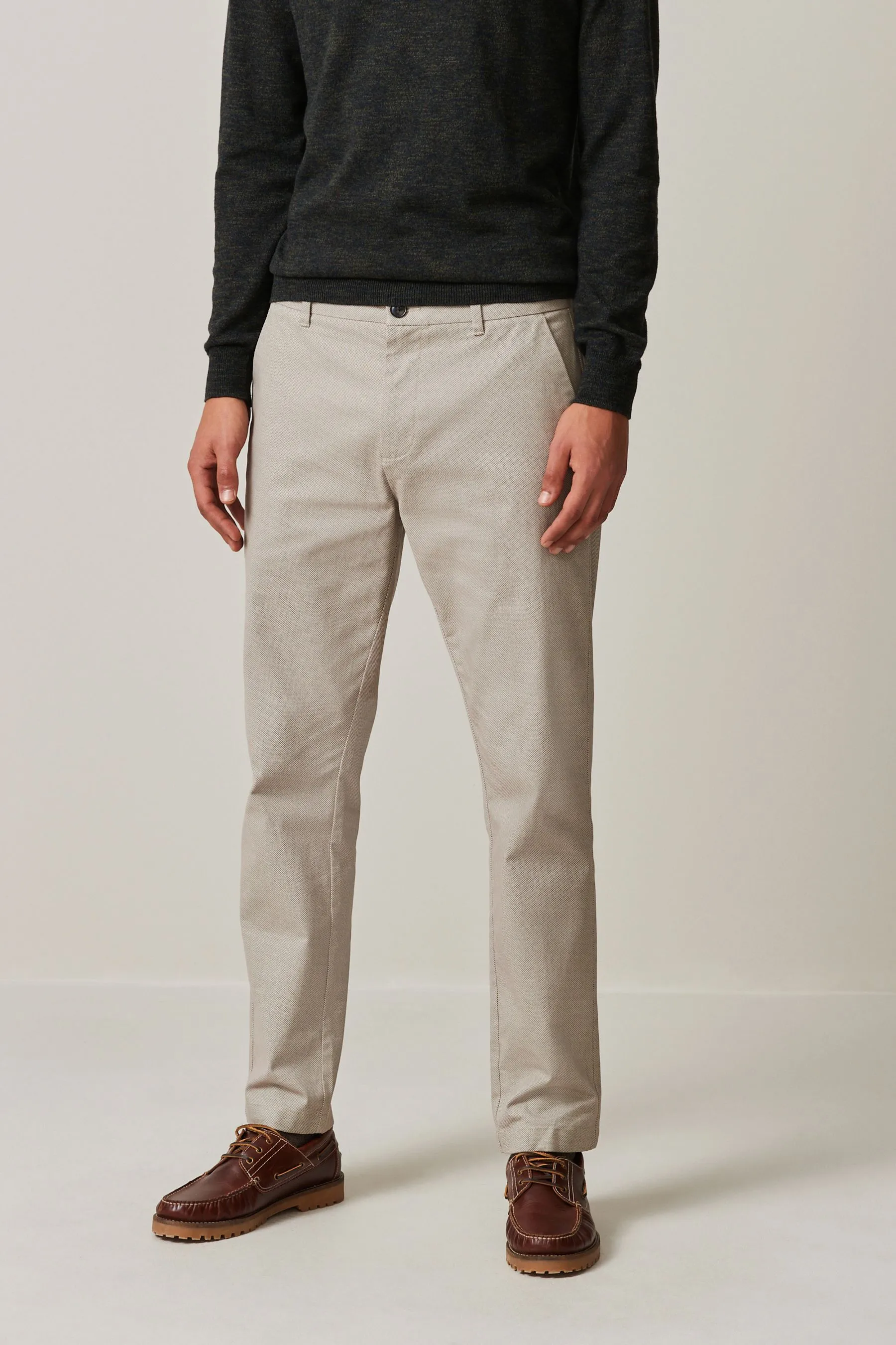 Pantaloni chino morbidi elasticizzati stampati