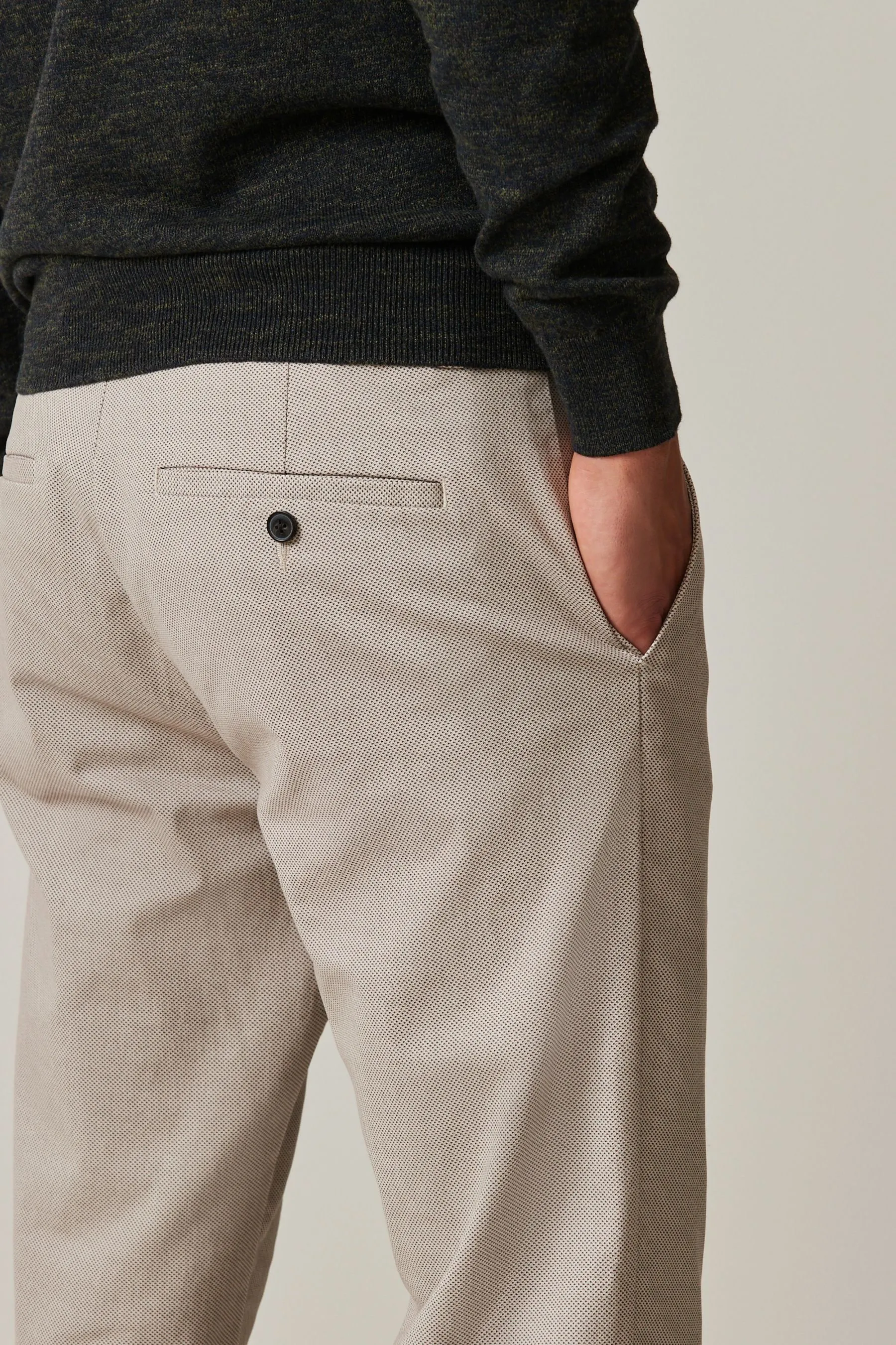 Pantaloni chino morbidi elasticizzati stampati