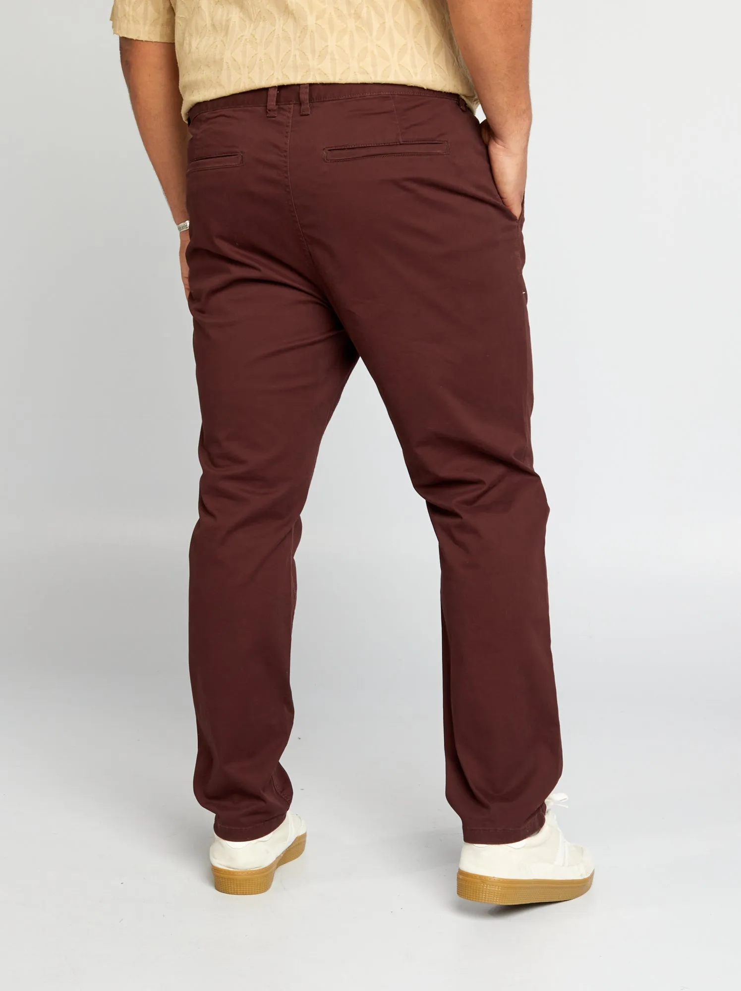 Pantaloni chino slim - L32 - MARRONE