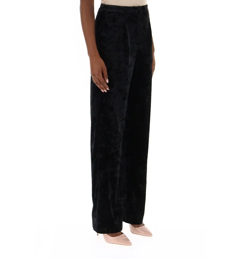 Pantaloni effetto velluto