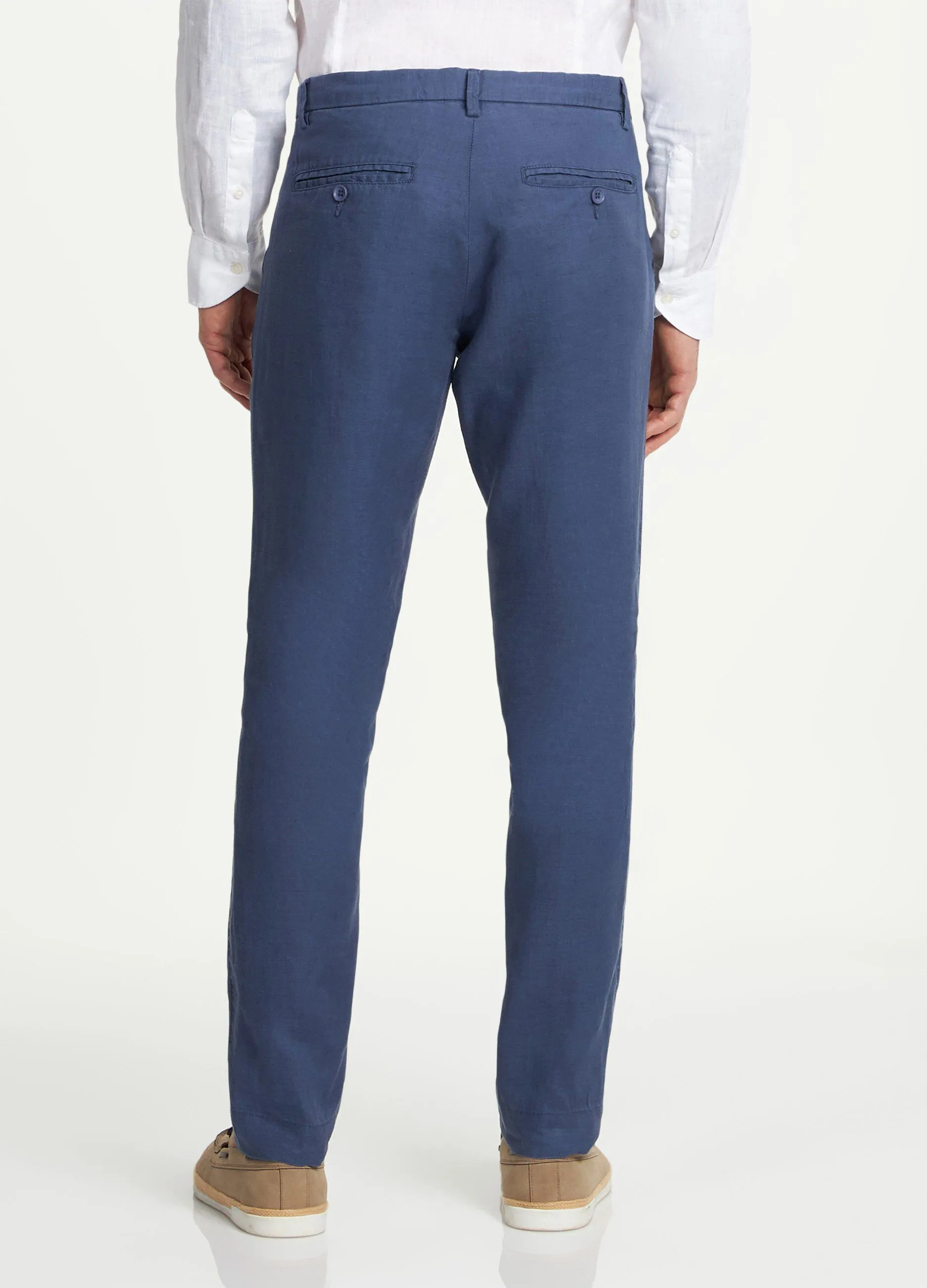 Pantaloni Rumford chino in puro lino