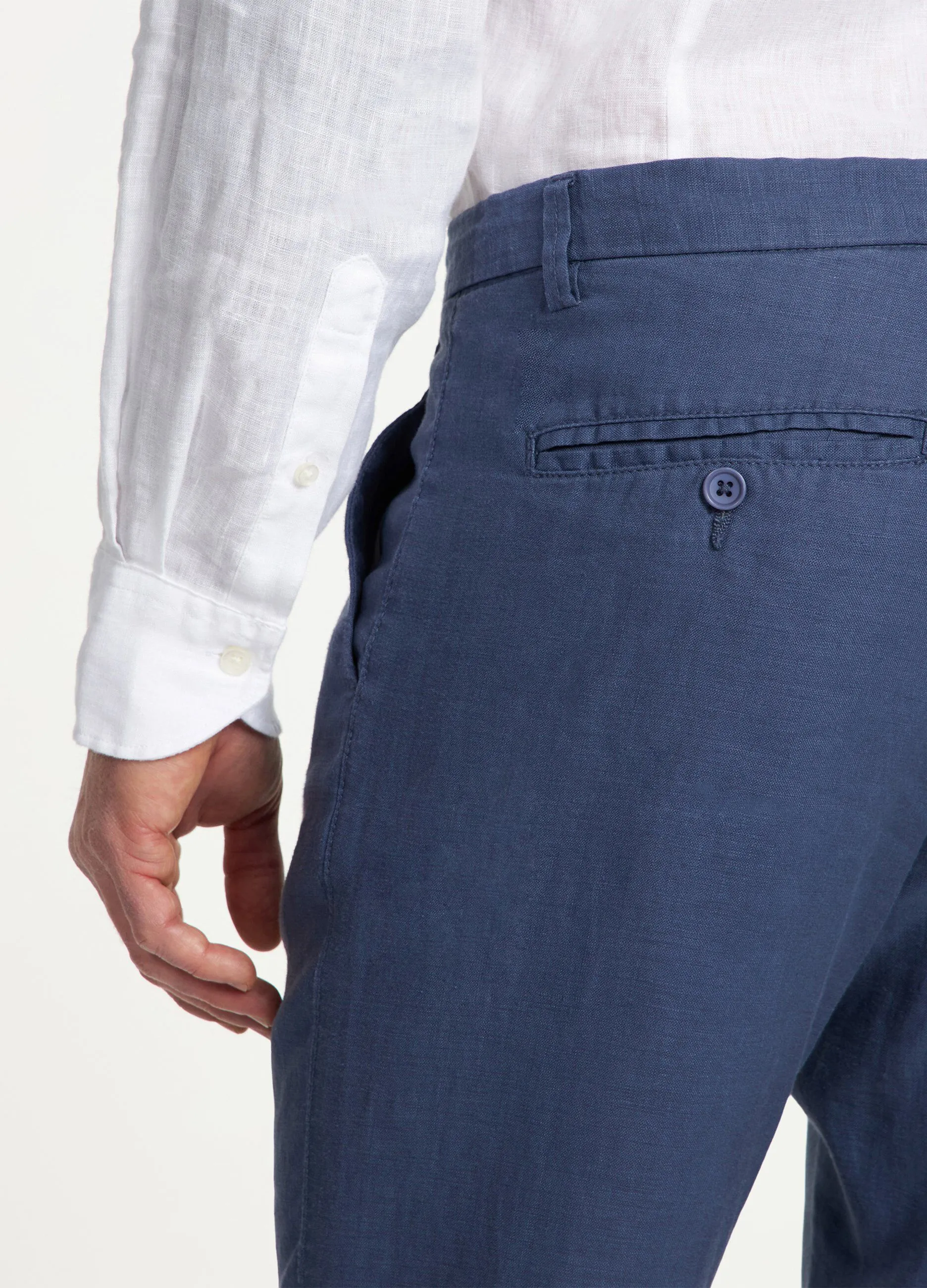 Pantaloni Rumford chino in puro lino
