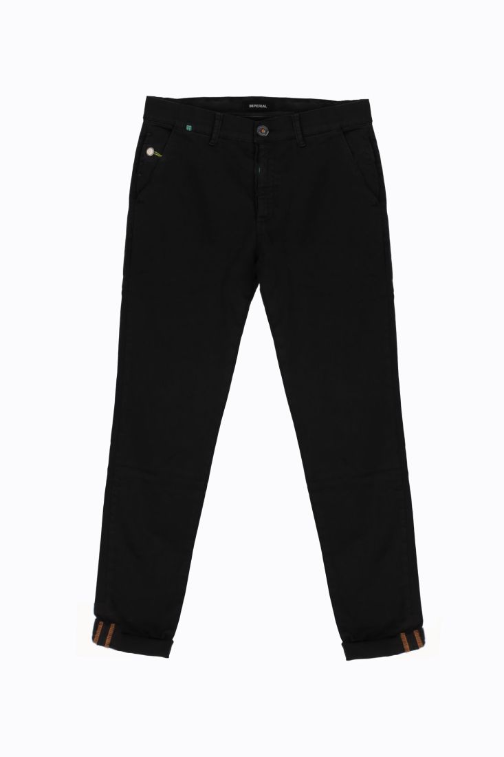 Pantaloni slim-fit monocolour con tasche americane
