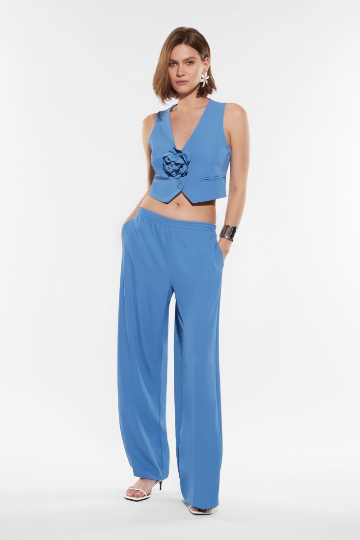 Pantaloni straight con tasche verticali