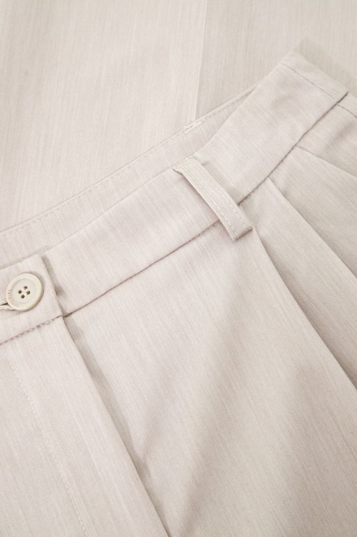 Pantaloni straight effetto denim con pinces