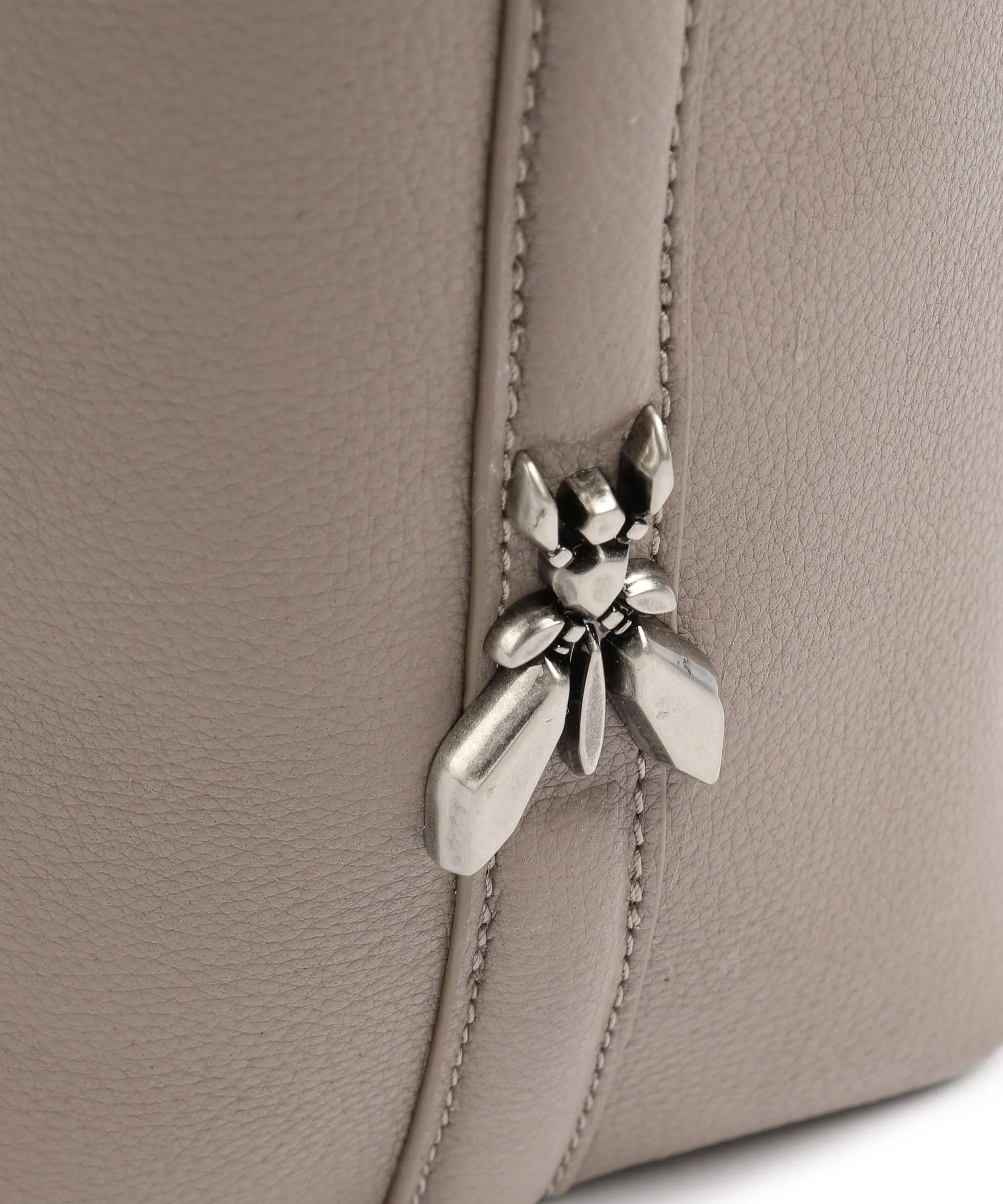  Patrizia Pepe Fly Borsa shopper pelle di vacchetta grana taupe  