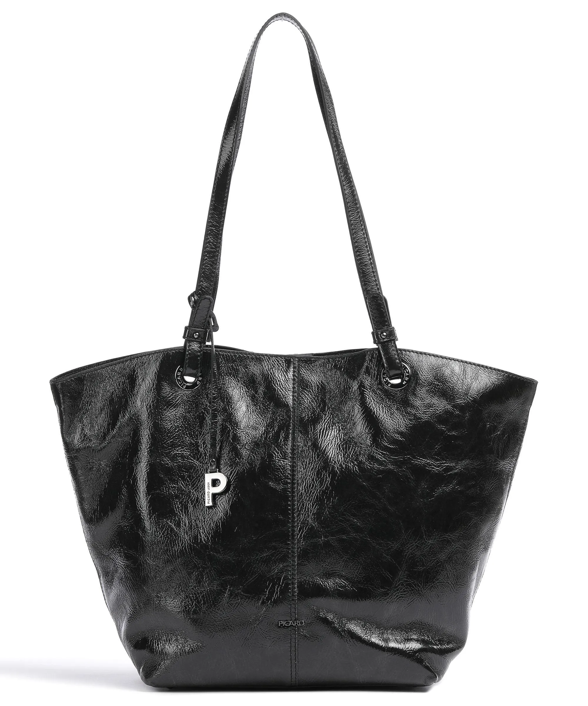  Picard Aquarius Borsa shopper pelle di vacchetta grana nero  