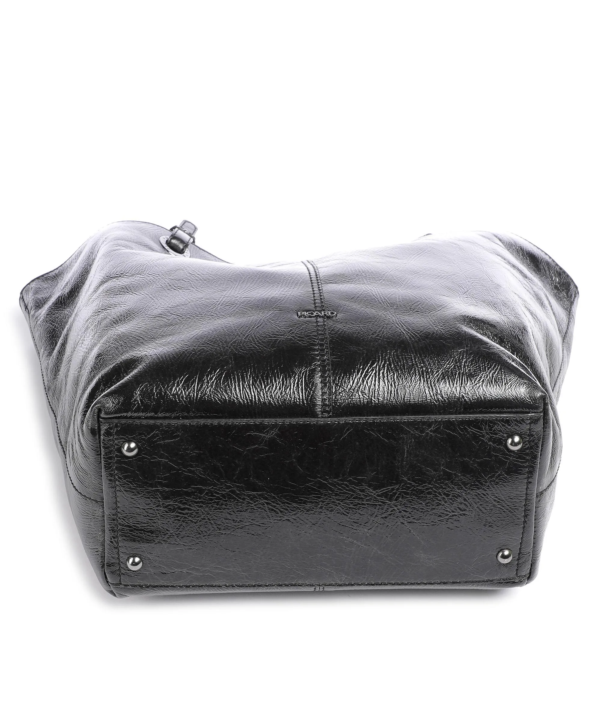  Picard Aquarius Borsa shopper pelle di vacchetta grana nero  