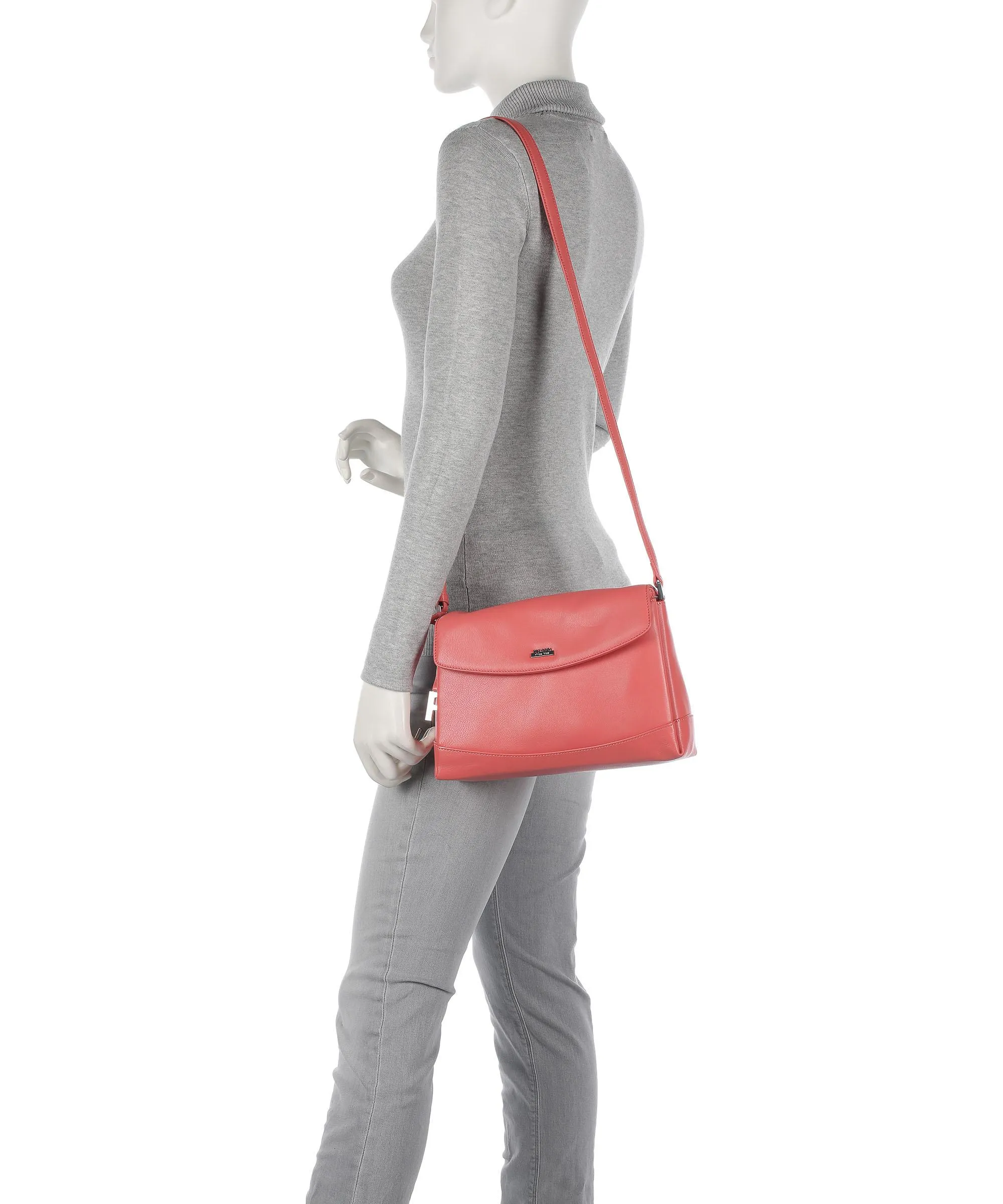  Picard Really Borsa a tracolla pelle di vacchetta finemente grana corallo  