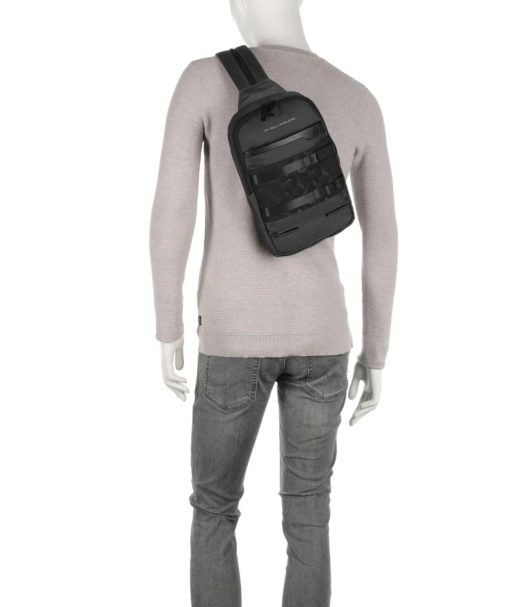  Piquadro FX Borsa sling nylon nero  