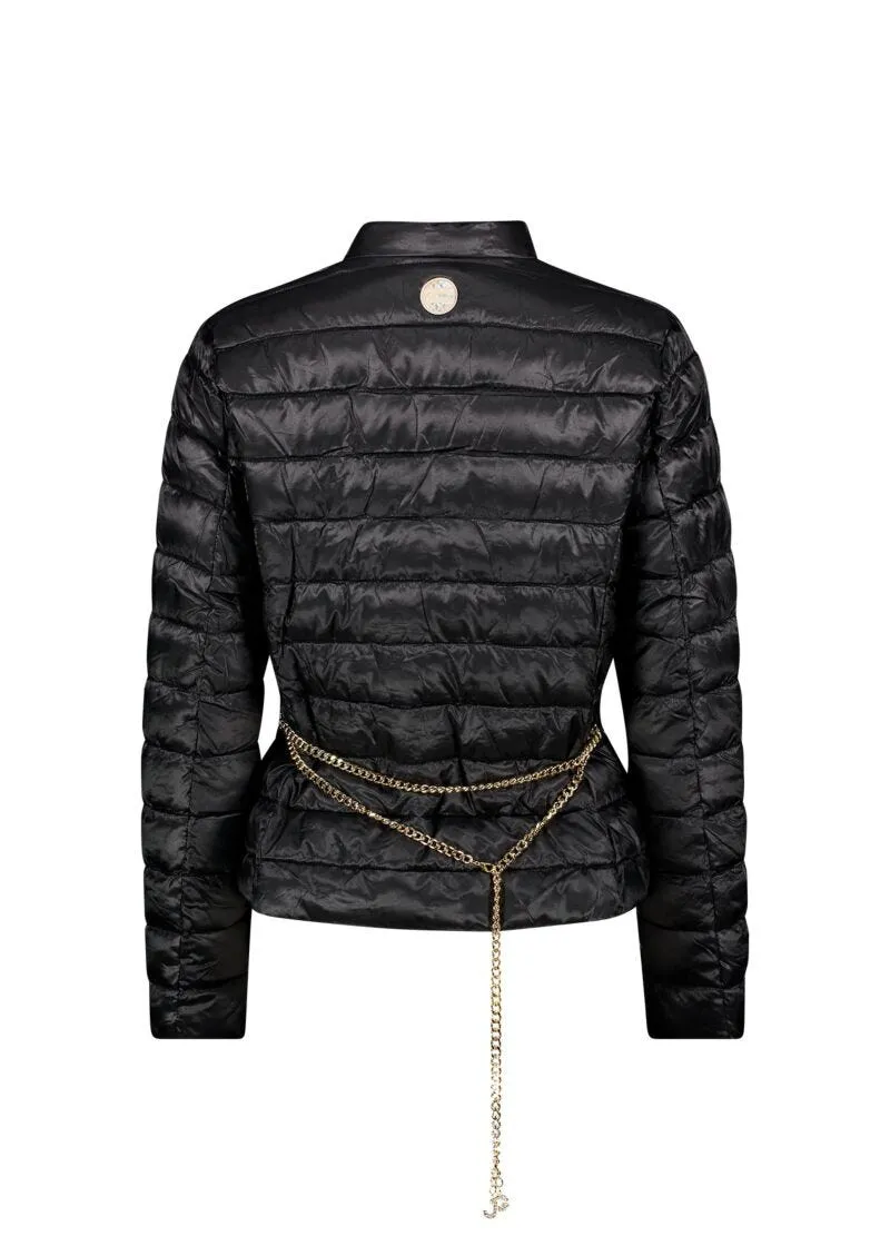 Piumino donna in nylon con catena