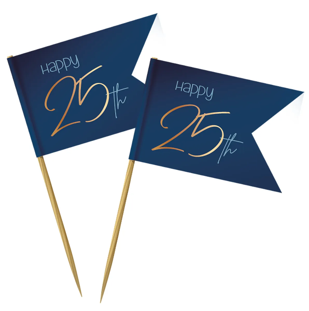Raccoglitore per festa del 25 ° compleanno 36 pezzi Blu elegante