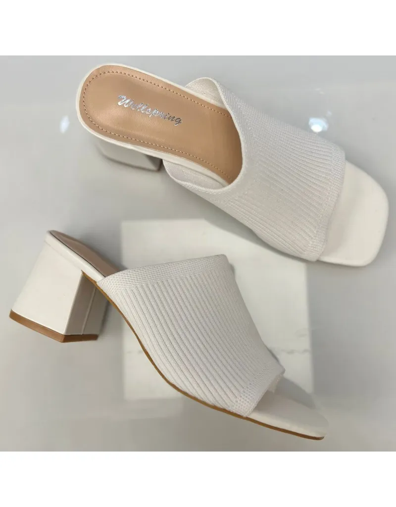 SABOT CON FASCIA LARGA BIANCO