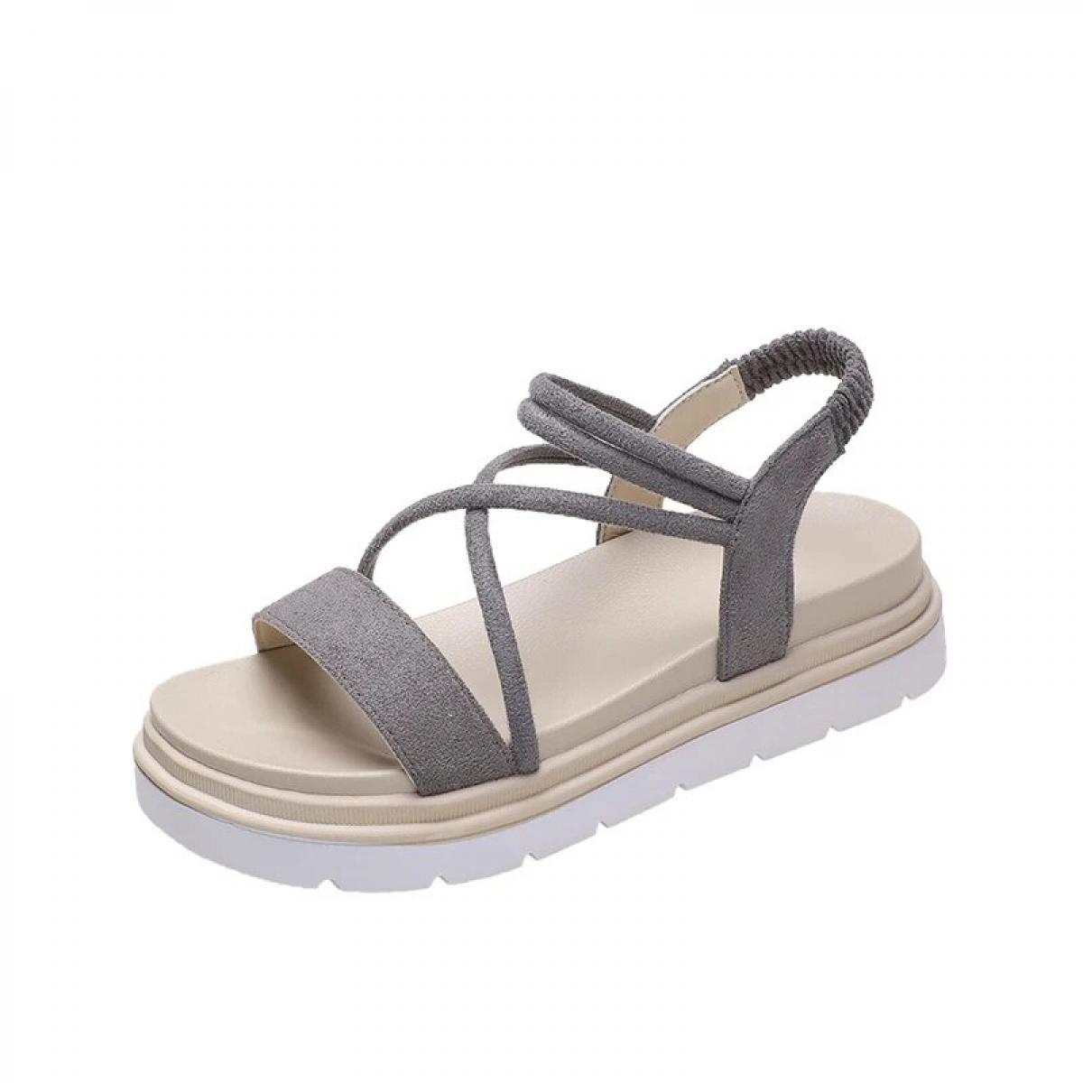 Sandali con tacco beige Muffin Scarpe Scarpe femminili Espadrillas Piattaforma Med 2022 Zoccoli da donna Zeppa Tutti i fiammifer