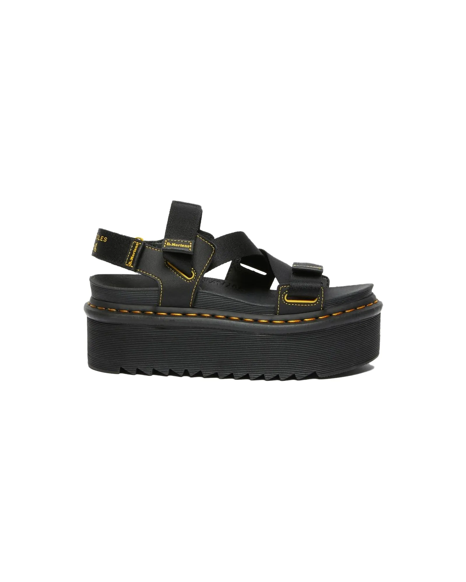 Sandalo platform Kimber Webbing Hydro nero
