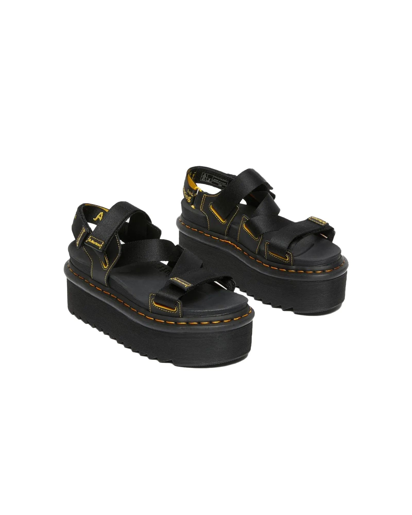 Sandalo platform Kimber Webbing Hydro nero