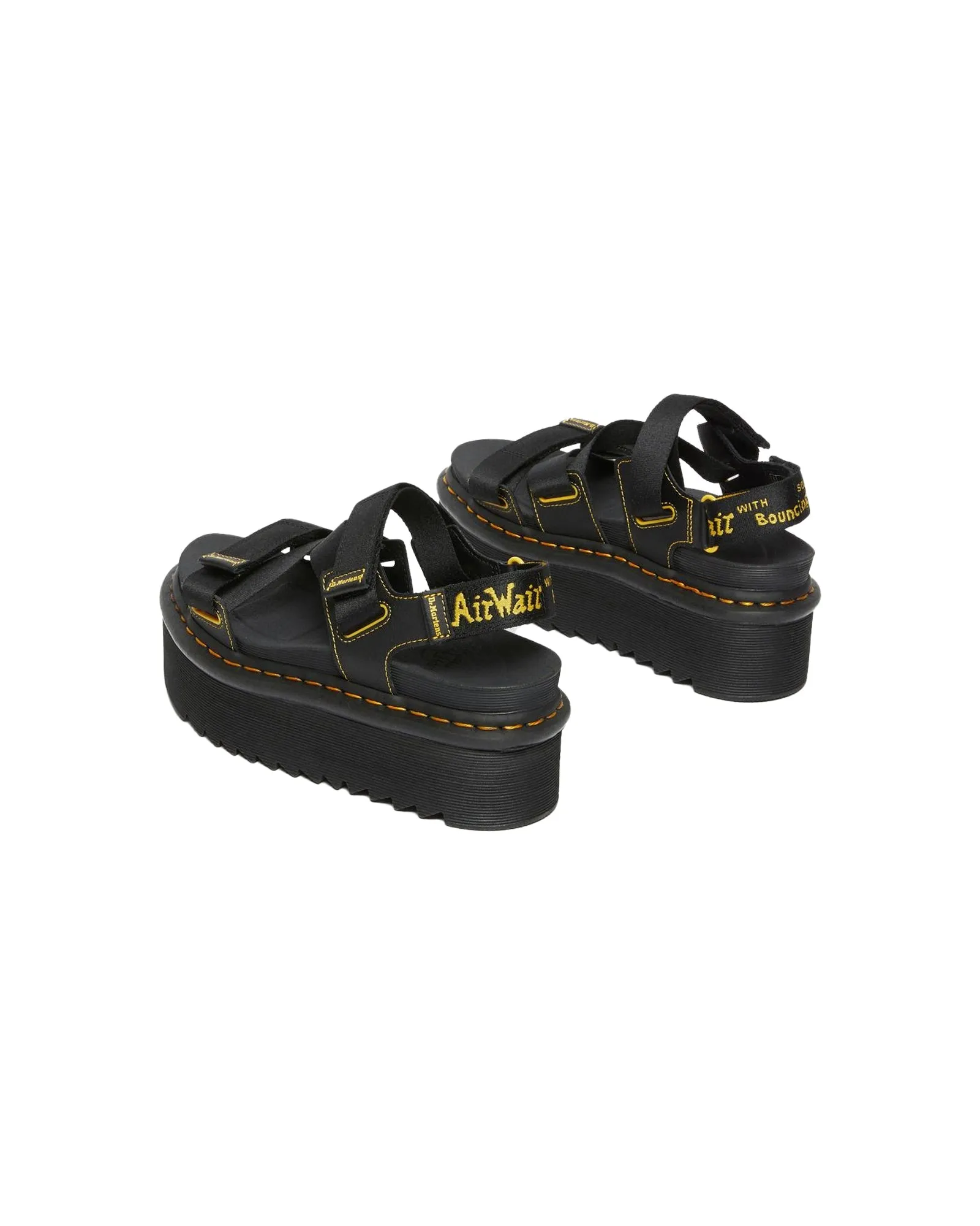 Sandalo platform Kimber Webbing Hydro nero