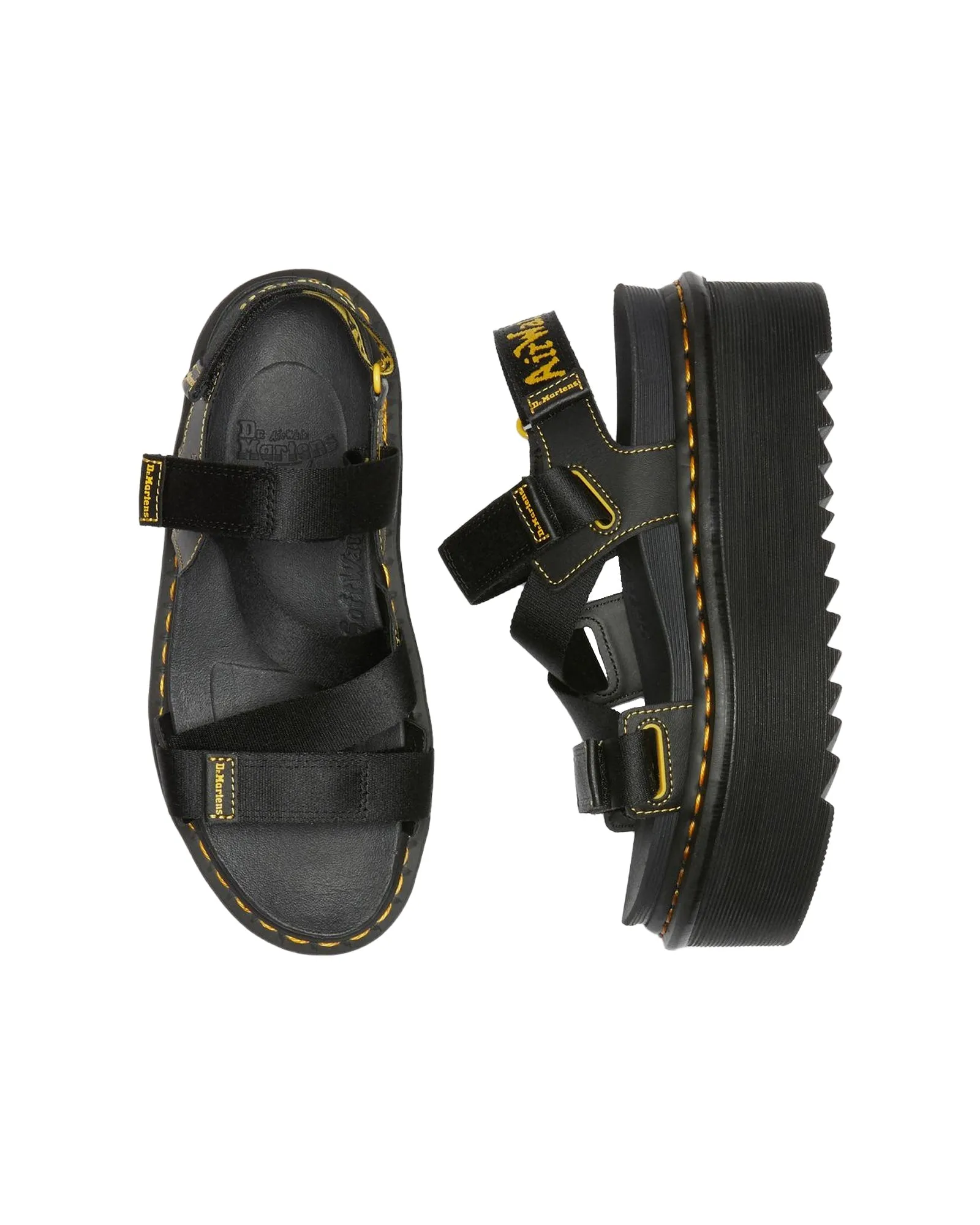 Sandalo platform Kimber Webbing Hydro nero