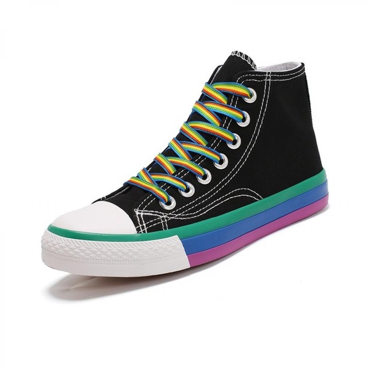 Scarpe Donna Moda Sneakers bianche Scarpe alte classiche di tela Nuove espadrillas casual da donna con lacci Graffiti Donna