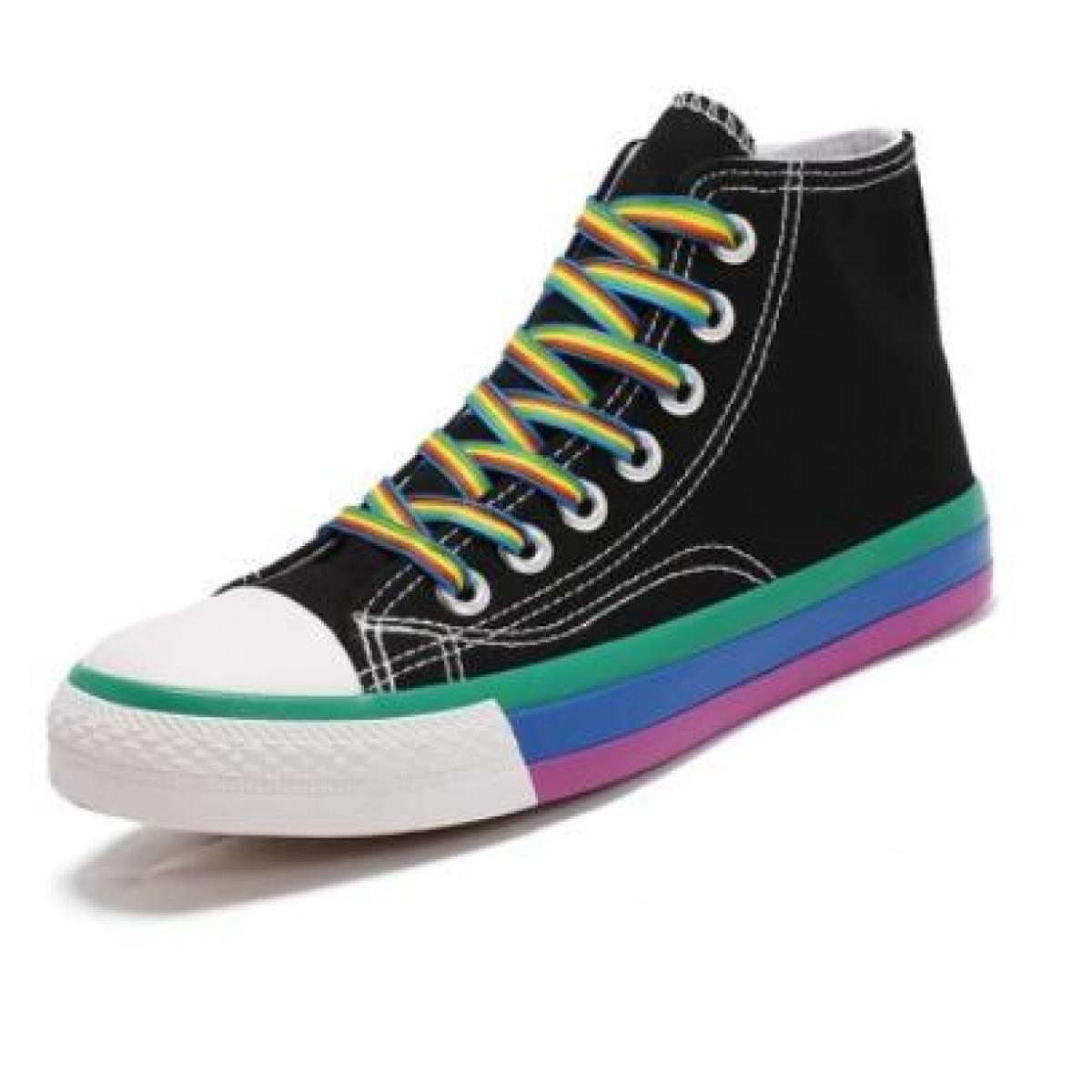 Scarpe Donna Moda Sneakers bianche Scarpe alte classiche di tela Nuove espadrillas casual da donna con lacci Graffiti Donna