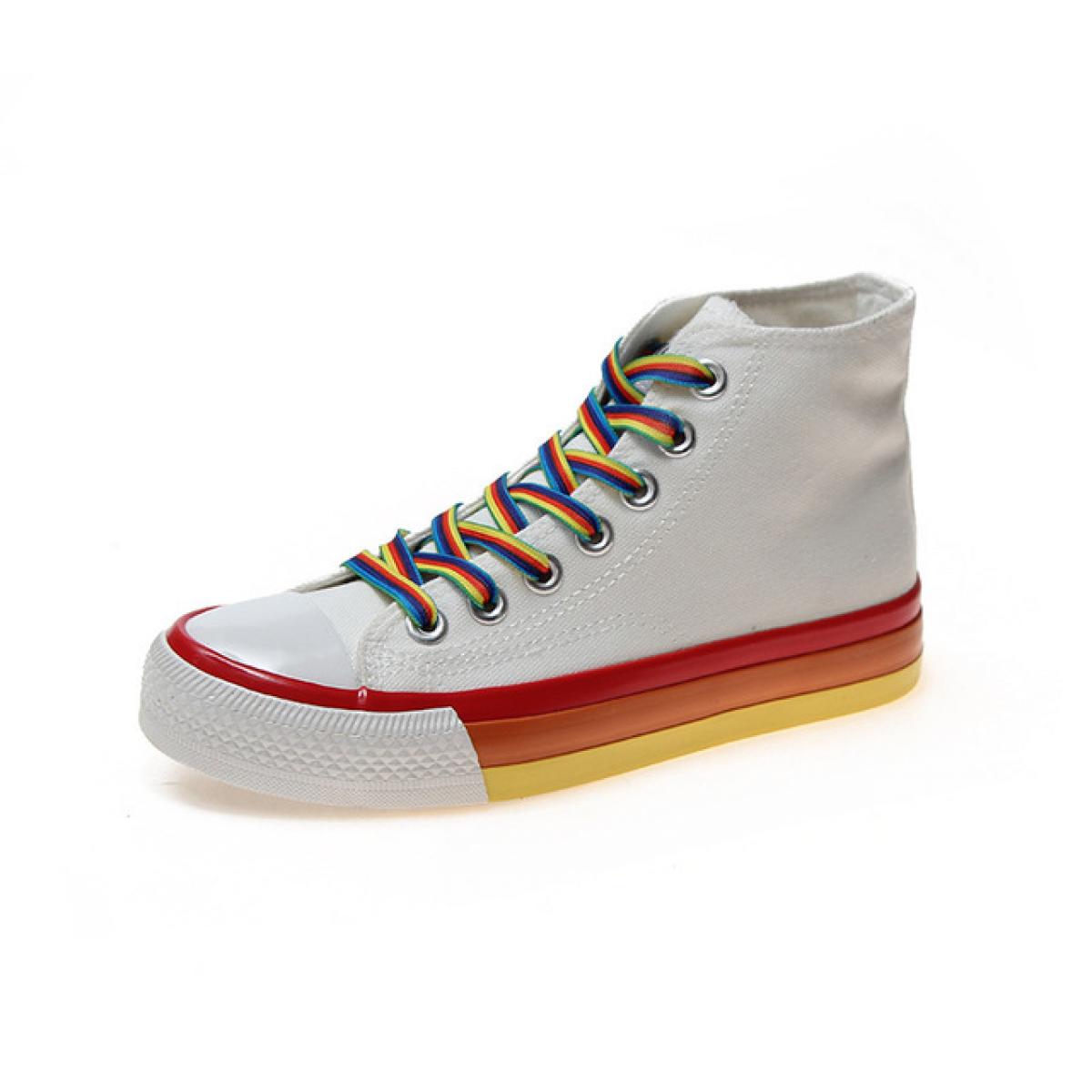 Scarpe Donna Moda Sneakers bianche Scarpe alte classiche di tela Nuove espadrillas casual da donna con lacci Graffiti Donna