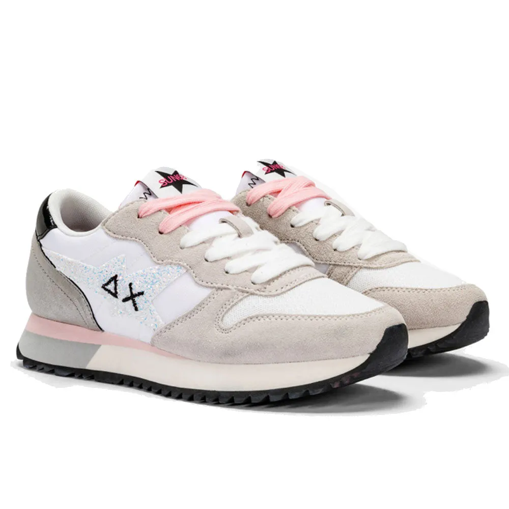 Scarpe Donna Sun68 Sneakers Stargirl Glitter Logo Colore Bianco - Z34211