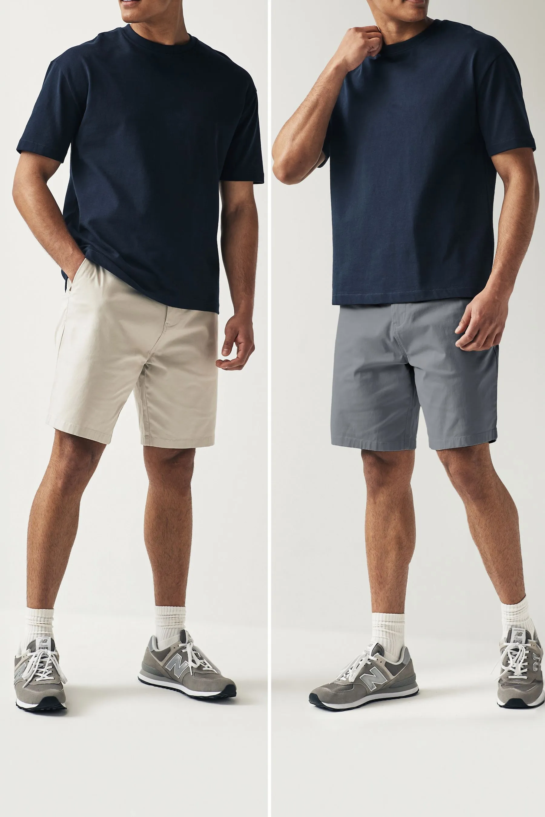 Shorts Pantaloni chino elasticizzati da 2 Confezione