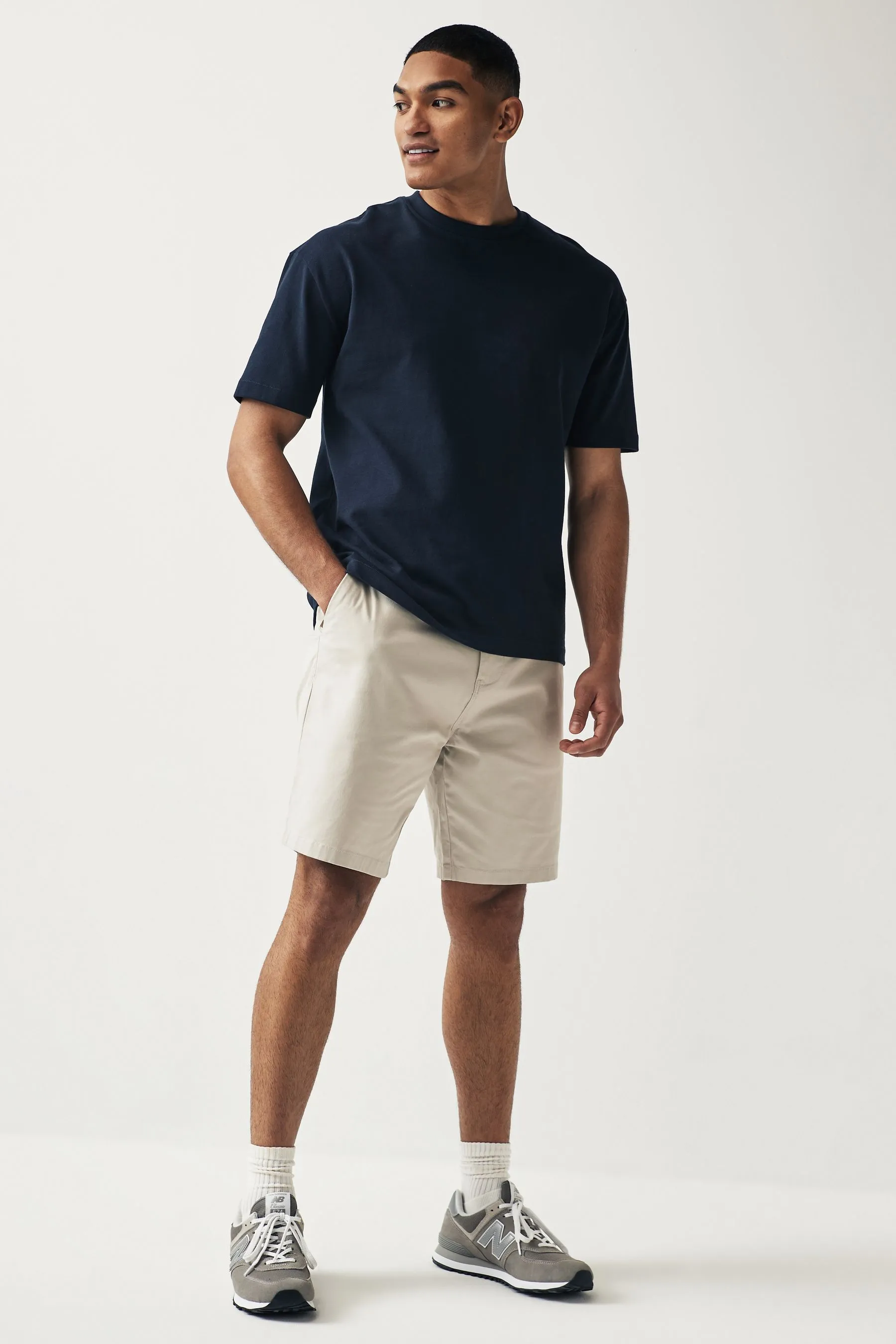 Shorts Pantaloni chino elasticizzati da 2 Confezione