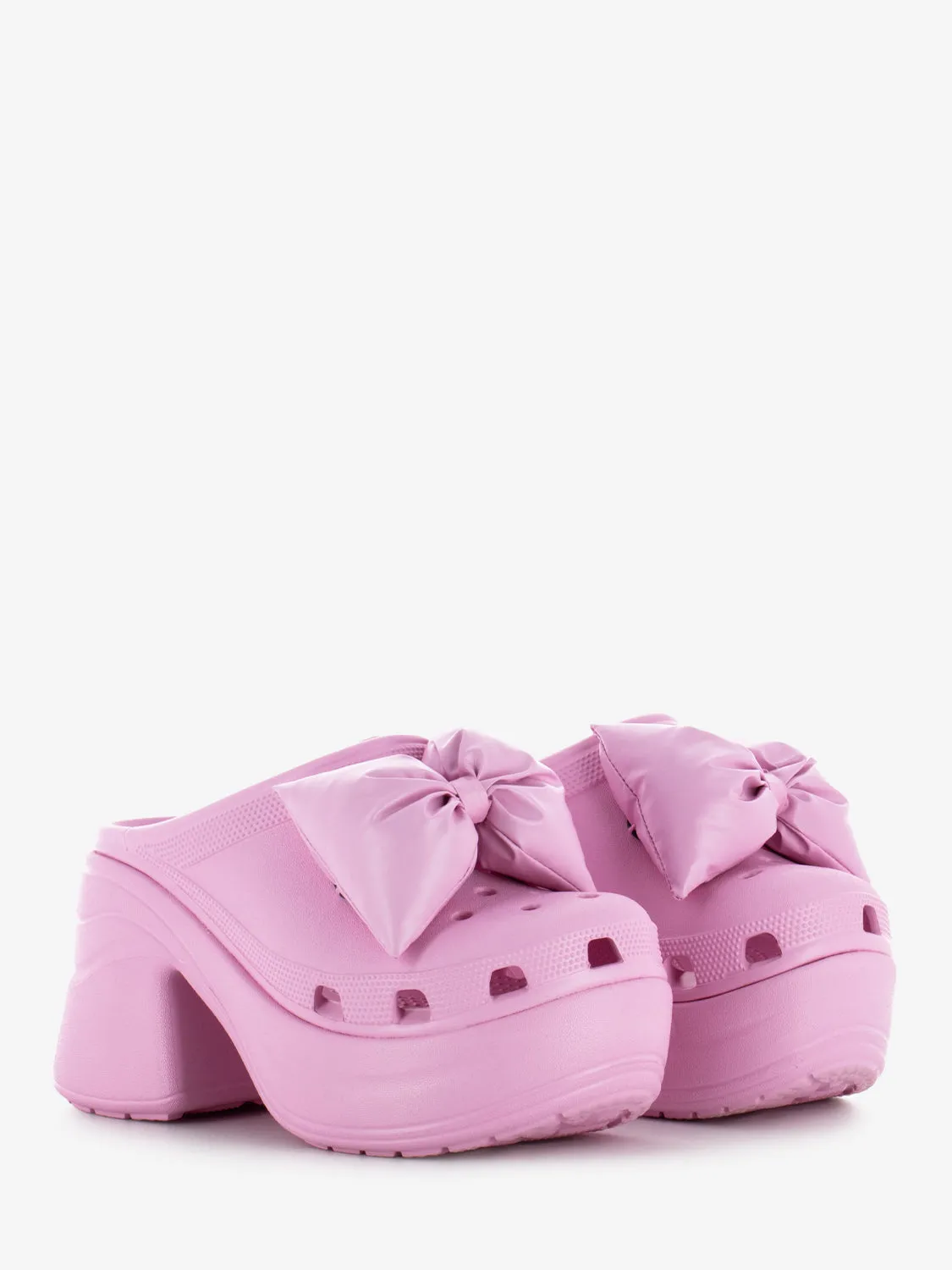 Siren Bow Clog pink tweed