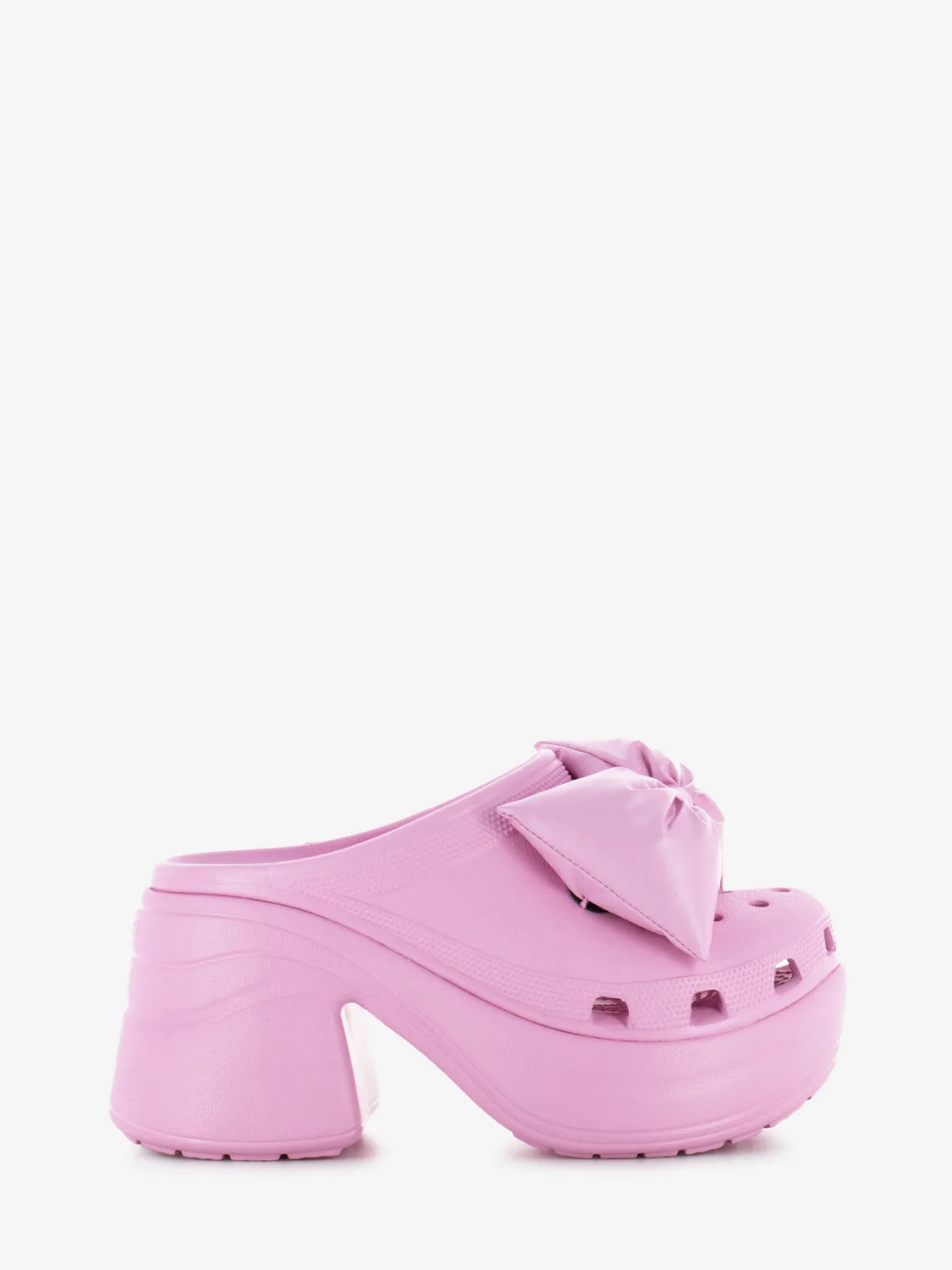 Siren Bow Clog pink tweed