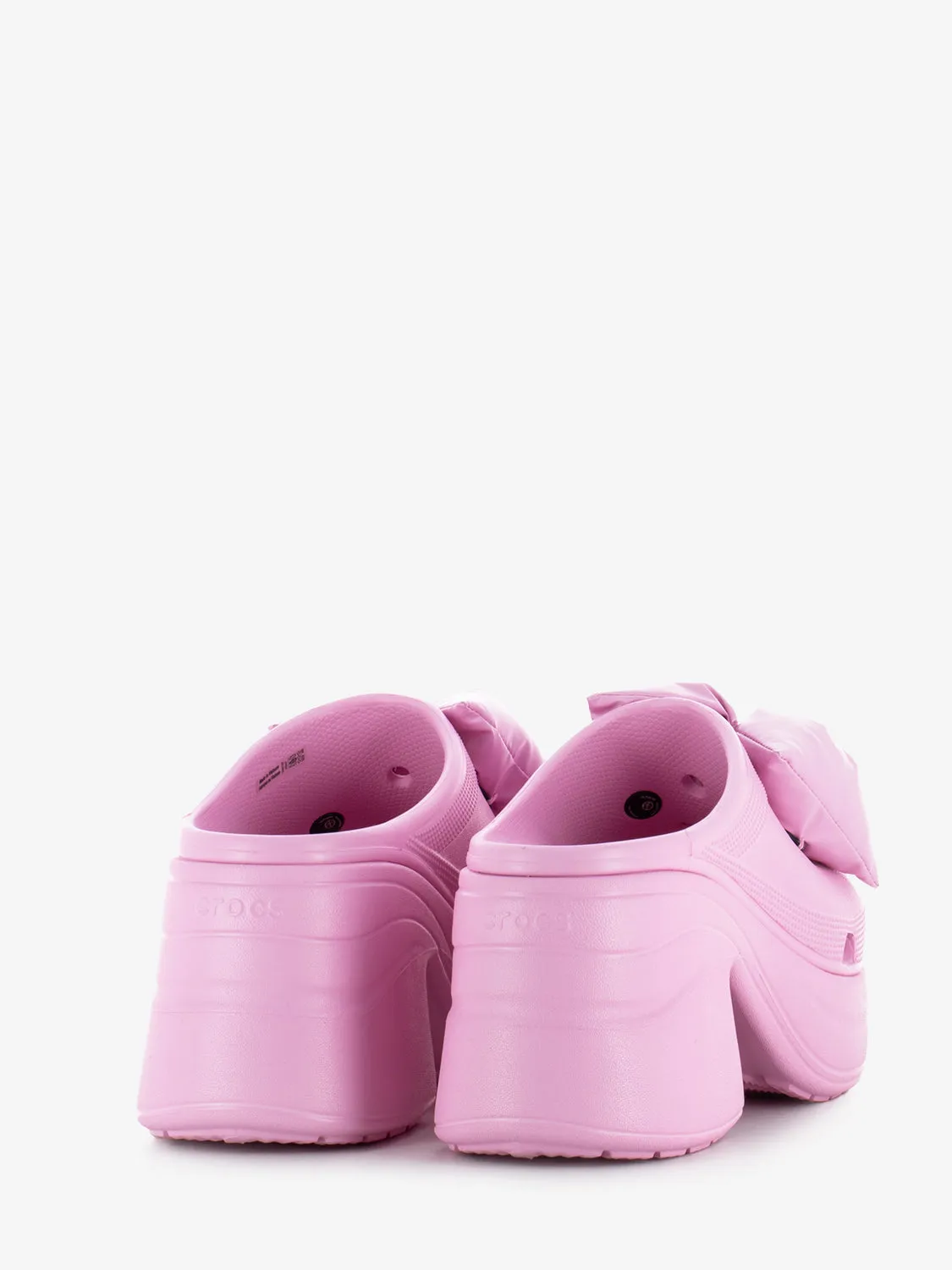 Siren Bow Clog pink tweed