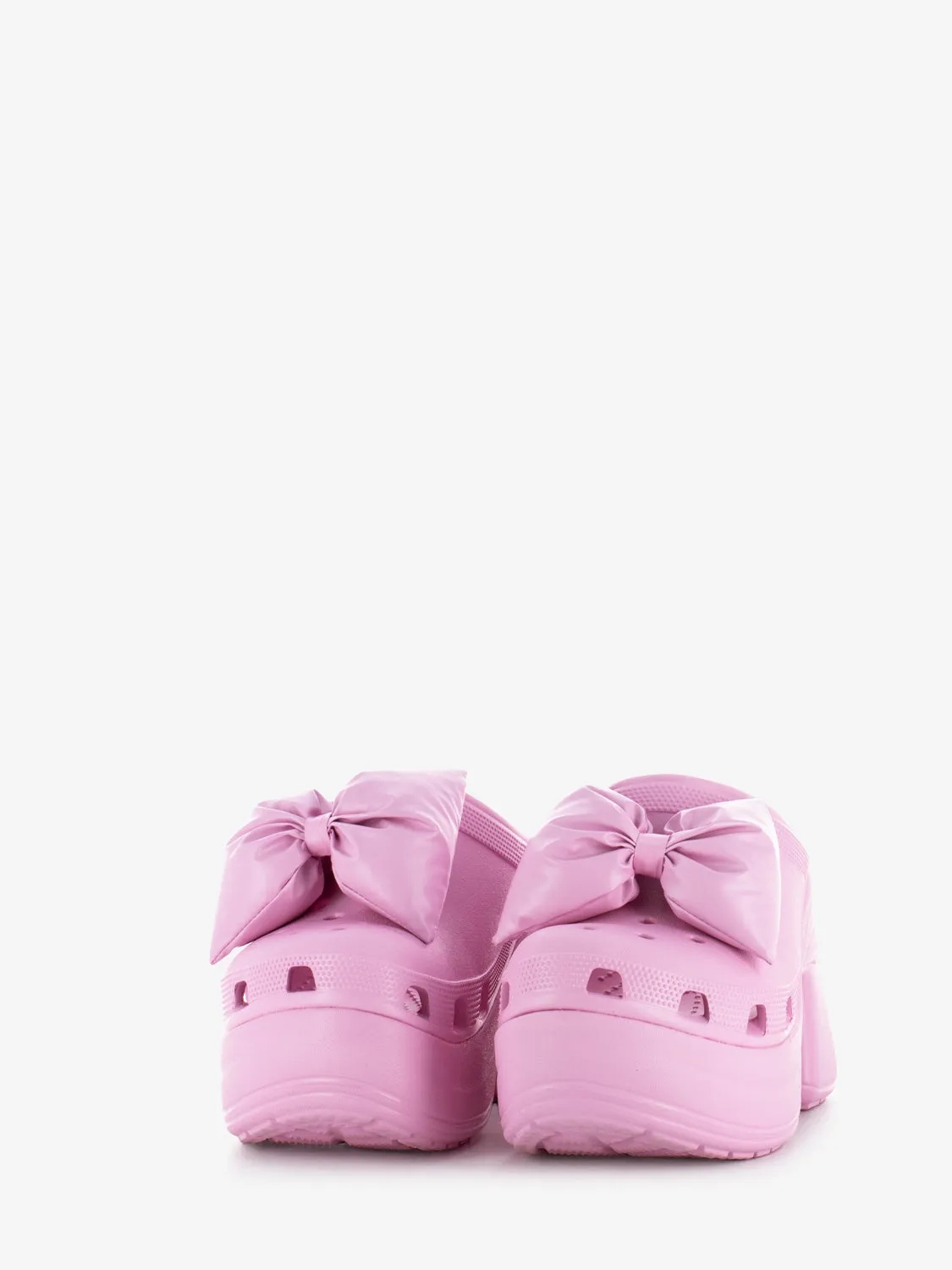 Siren Bow Clog pink tweed