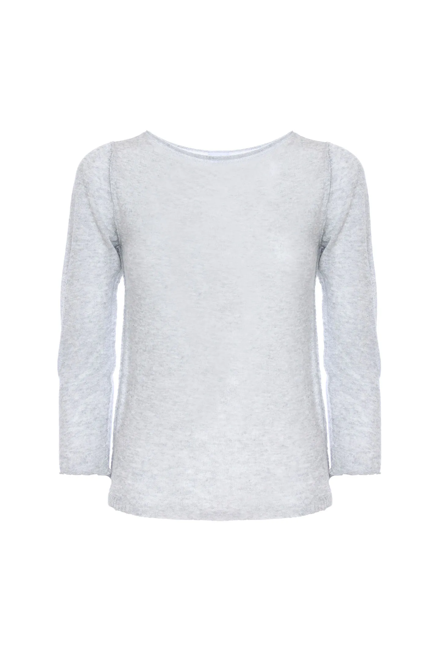 SLIM SWEATER WITH VISCOSE BOAT NECKLINE