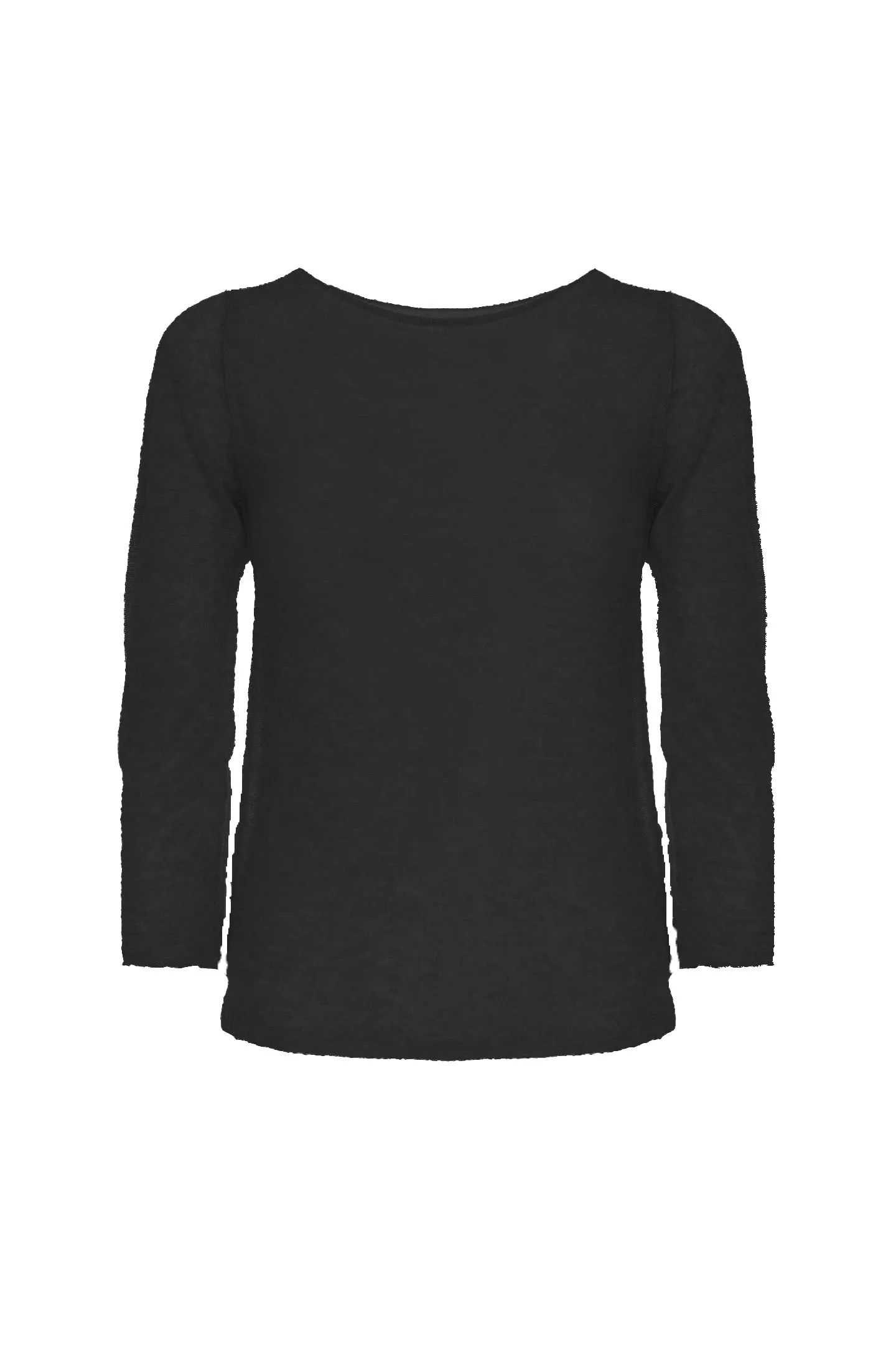 SLIM SWEATER WITH VISCOSE BOAT NECKLINE