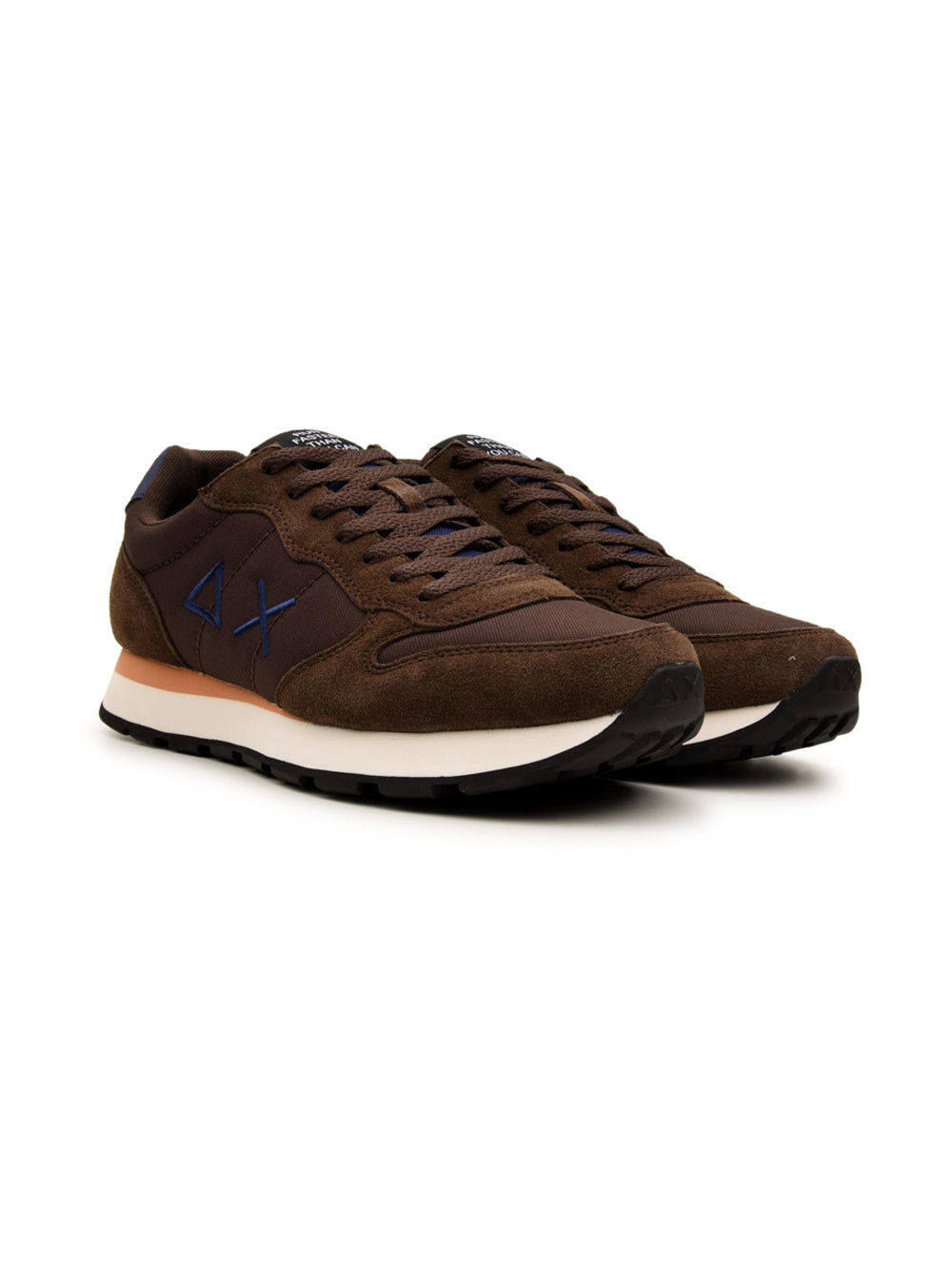 Sneakers marroni in pelle da Uomo Tom Solid Nylon