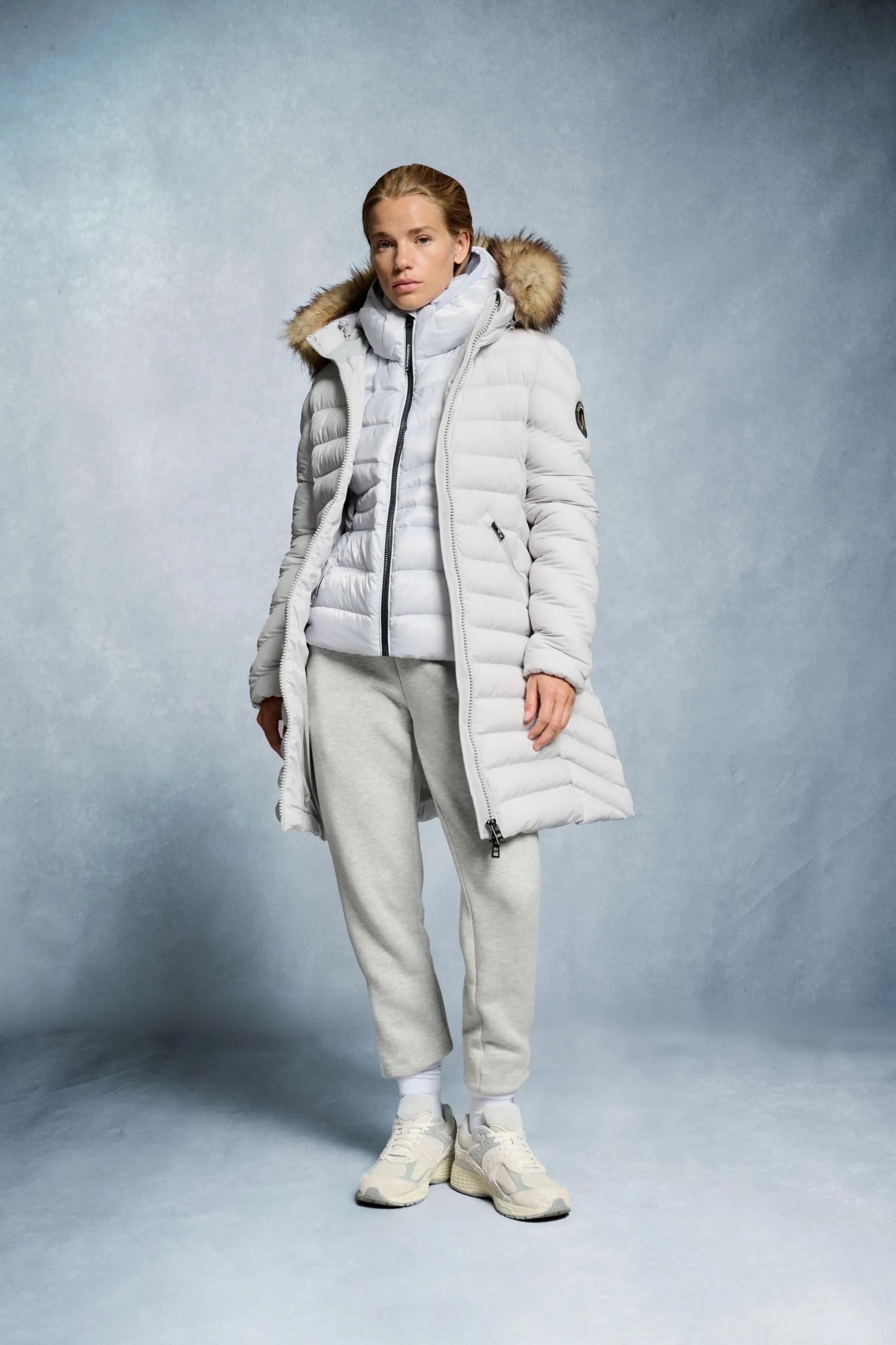 Superdry Fuji Faux Fur Hood Mid Length Jacket    
