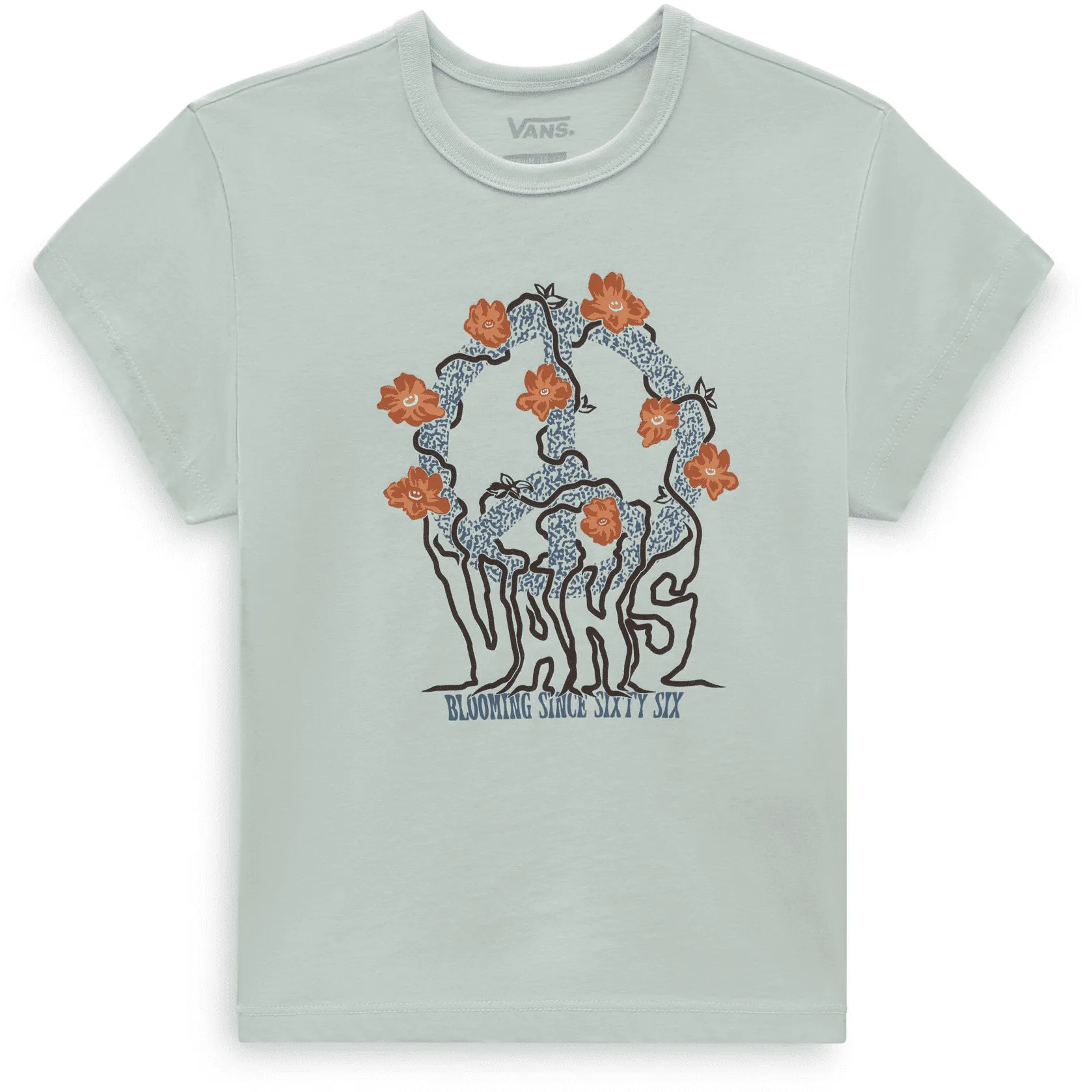 T-SHIRT A MANICA CORTA JUNIOR VANS BLOOM PEACE MINI PALE AQUA VN000GAA CHF