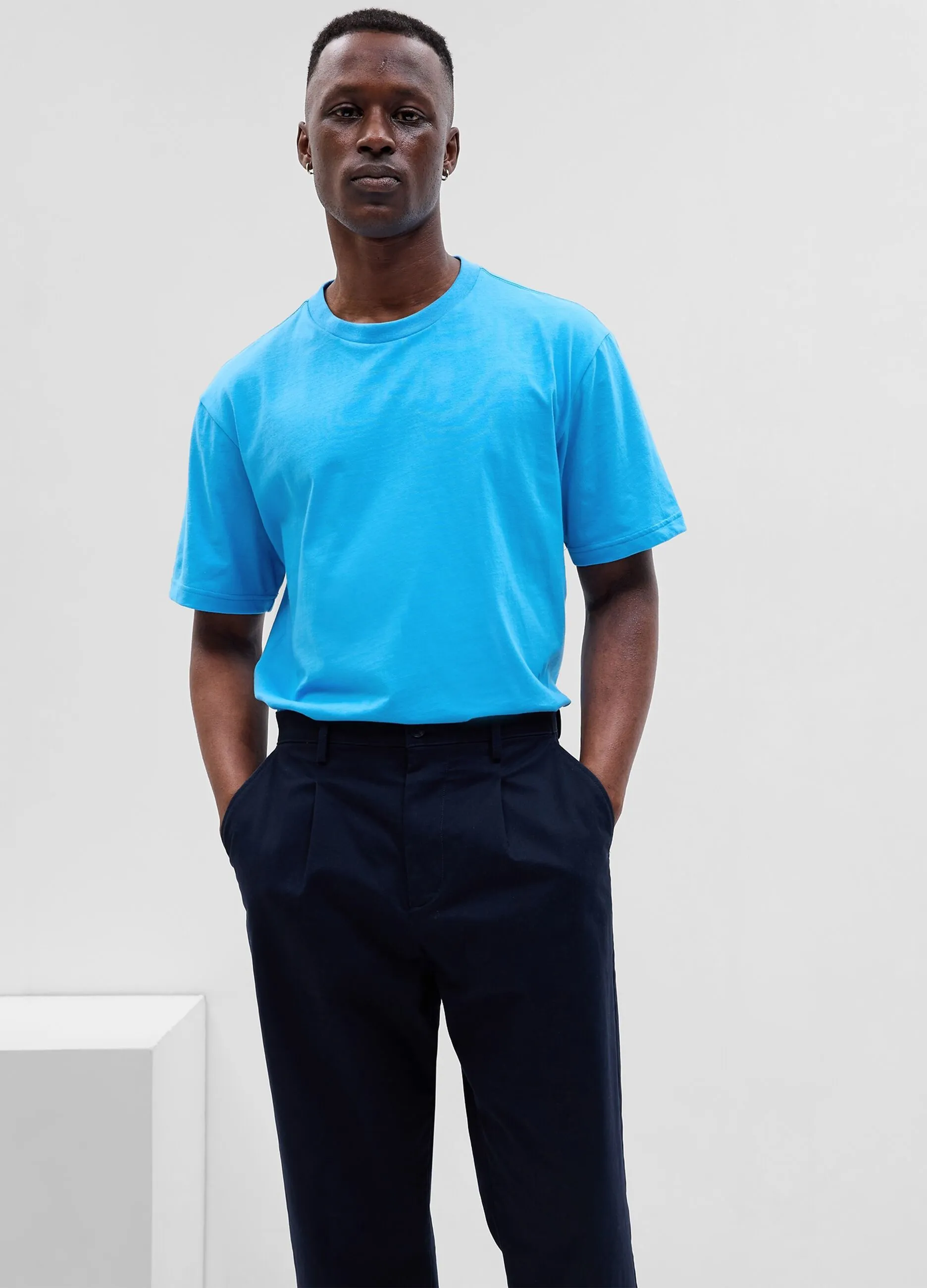 T-shirt girocollo in cotone bio